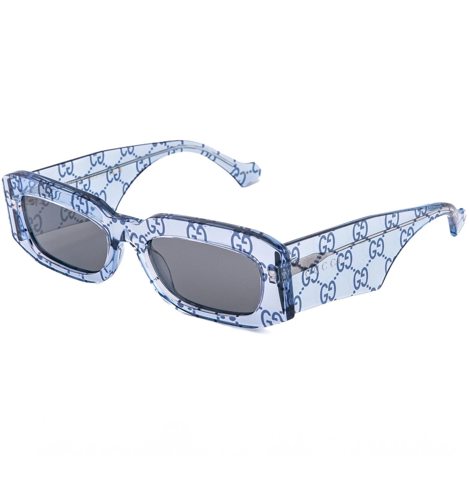 Gucci GUCCI 1426 Crystal Blue GG Print Logo Gg1426S Sunglasses 006 Size ONE SIZE - 4 Thumbnail