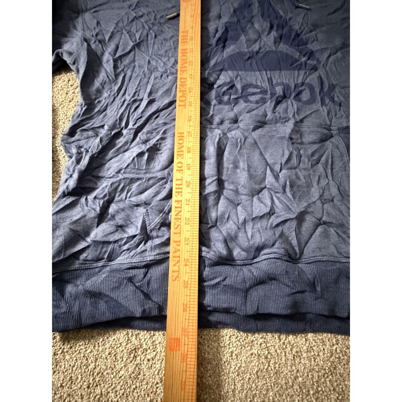 Reebok Reebok Hoodie Mens 2XL Blue Fleece Pullover Logo Kangaroo Sweatshirt Athletic Size US XXL / EU 58 / 5 - 5 Thumbnail