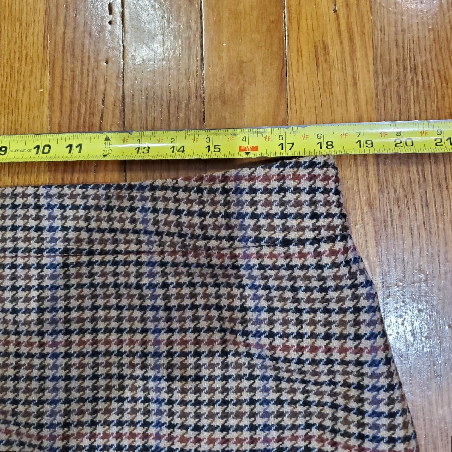 J.Crew J.Crew Skirt Womens 16 Brown Houndstooth Wool Blend Lined Side Zip Size 38" / US 16 / IT 52 - 6 Thumbnail