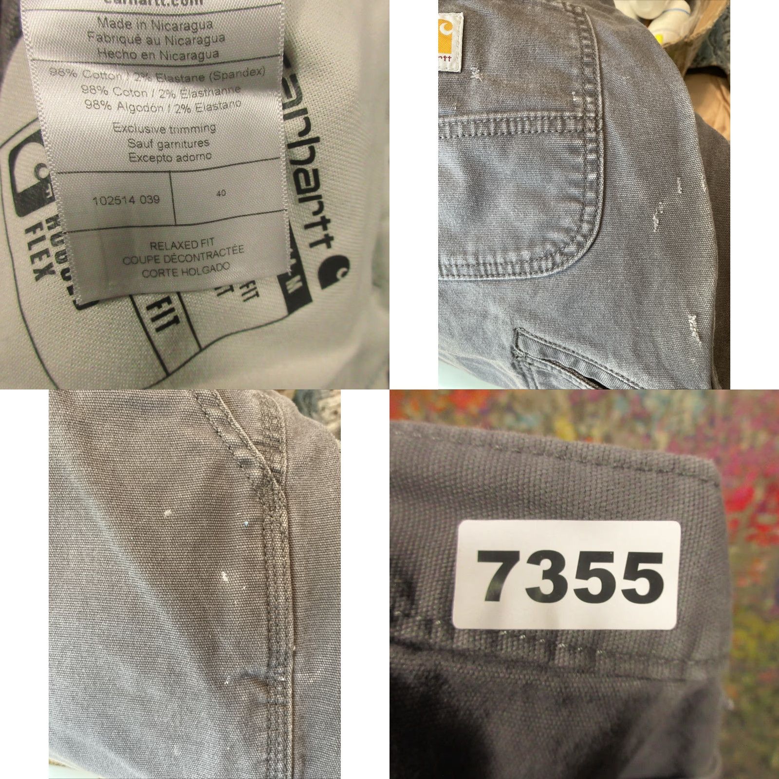 Carhartt Carhartt Shorts Cargo Work Gray 40 Mens Relaxed Canvas Rugged Flex Inseam 10in Pockets Logo Zip Easy Care Machine Washable Size US 40 / EU 56 - 8 Thumbnail