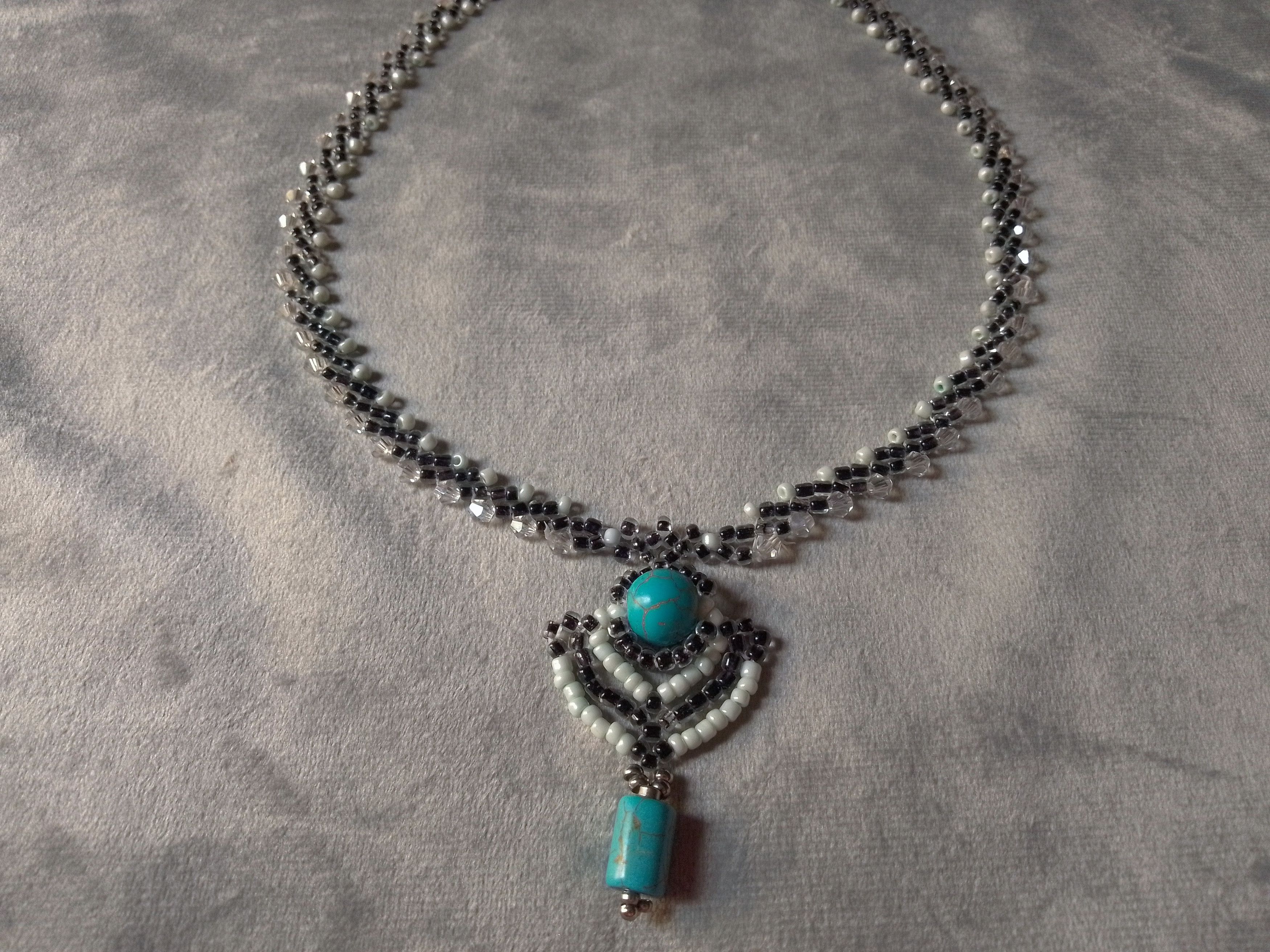 Handmade Necklace Ethnic Streetwear Howlite Turquoise Gemstones Size ONE SIZE - 6 Thumbnail
