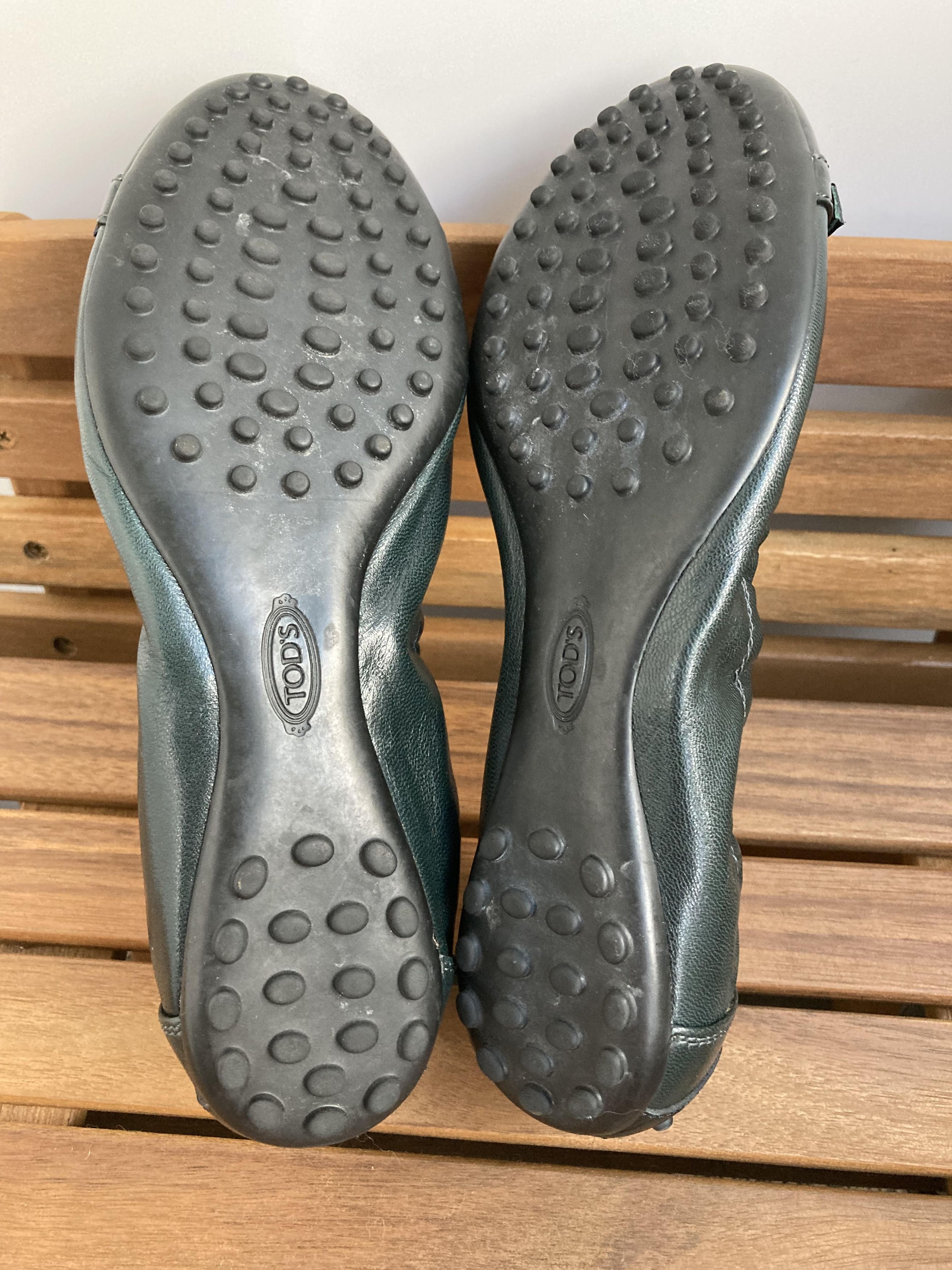 Tod's Tod's Two Tone Leather Buckle Detail Ballet Flats Size US 7.5 / IT 37.5 - 11 Thumbnail