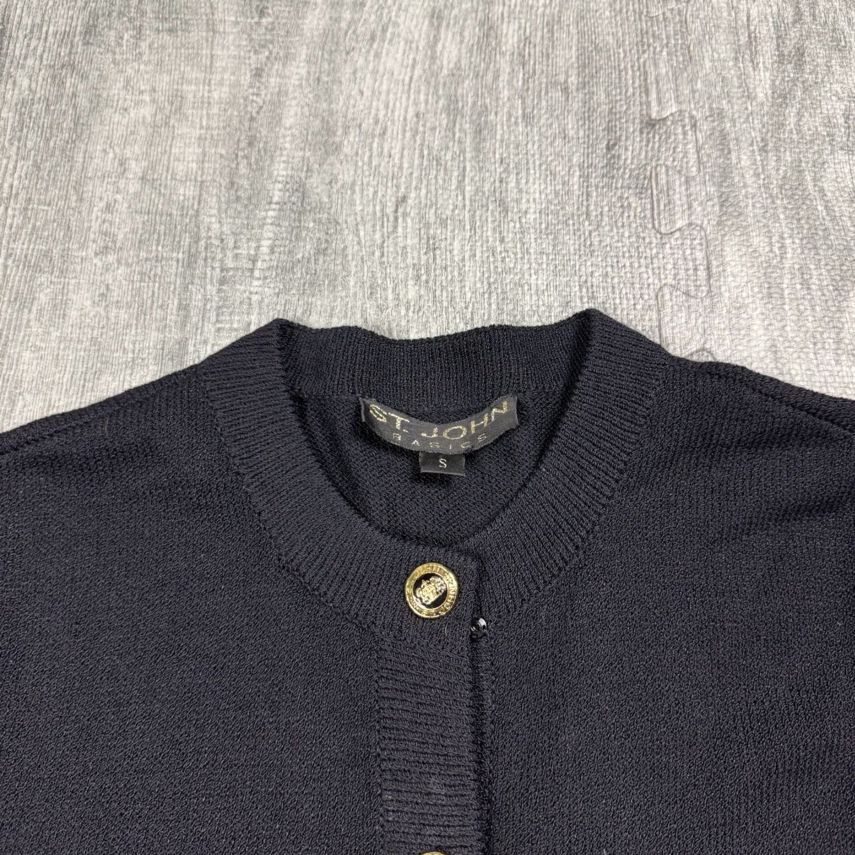 St. John VINTAGE St. John Basics Black Knit 6-Button Blazer Jacket Womens Small Size S / US 4 / IT 40 - 2 Thumbnail