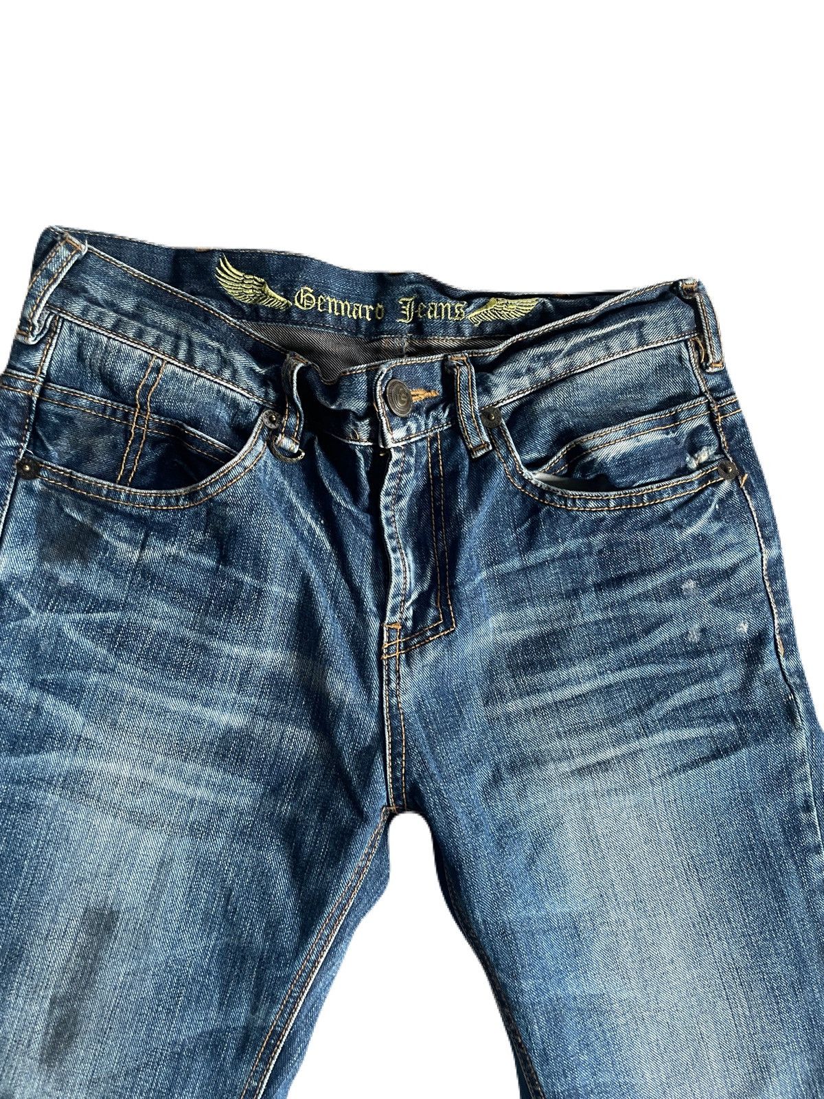 If Six Was Nine 2000s Japanese archive Vkei Bootcut Distressed Spill Jeans Size US 30 / EU 46 - 5 Thumbnail