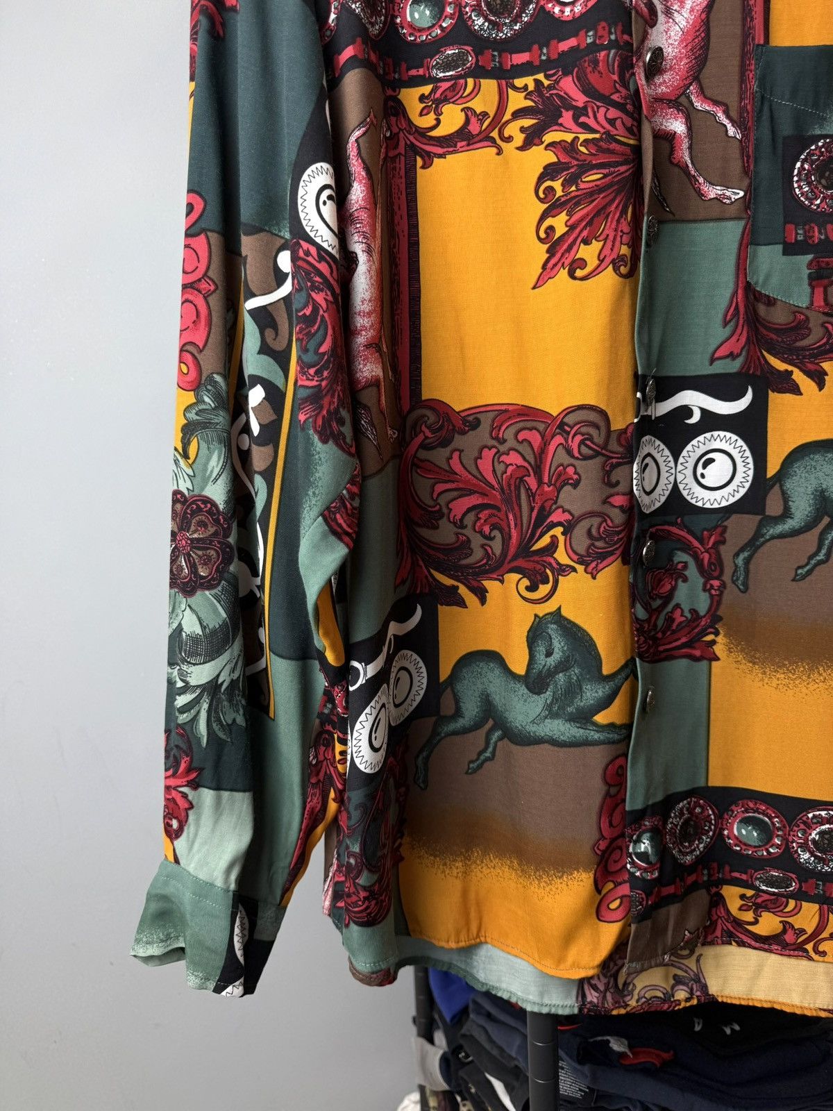 Vintage 90’s Vintage Afters Shirt Company Versace Medusa Style Shirt Size US XL / EU 56 / 4 - 4 Thumbnail