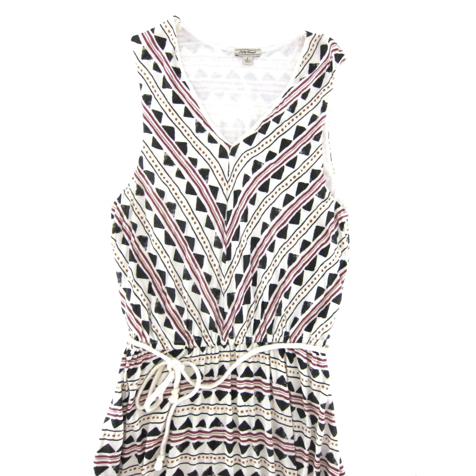 Lucky Brand Lucky Brand Maxi Dress Shirt Women L Pink Batik Jersey Cotton Long Size L / US 10 / IT 46 - 4 Thumbnail