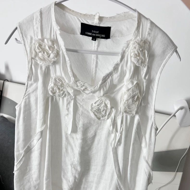 Comme des Garcons Comme Des Garcons Five flower rose white vest 2502-Nextar Size M / US 6-8 / IT 42-44 - 2 Thumbnail