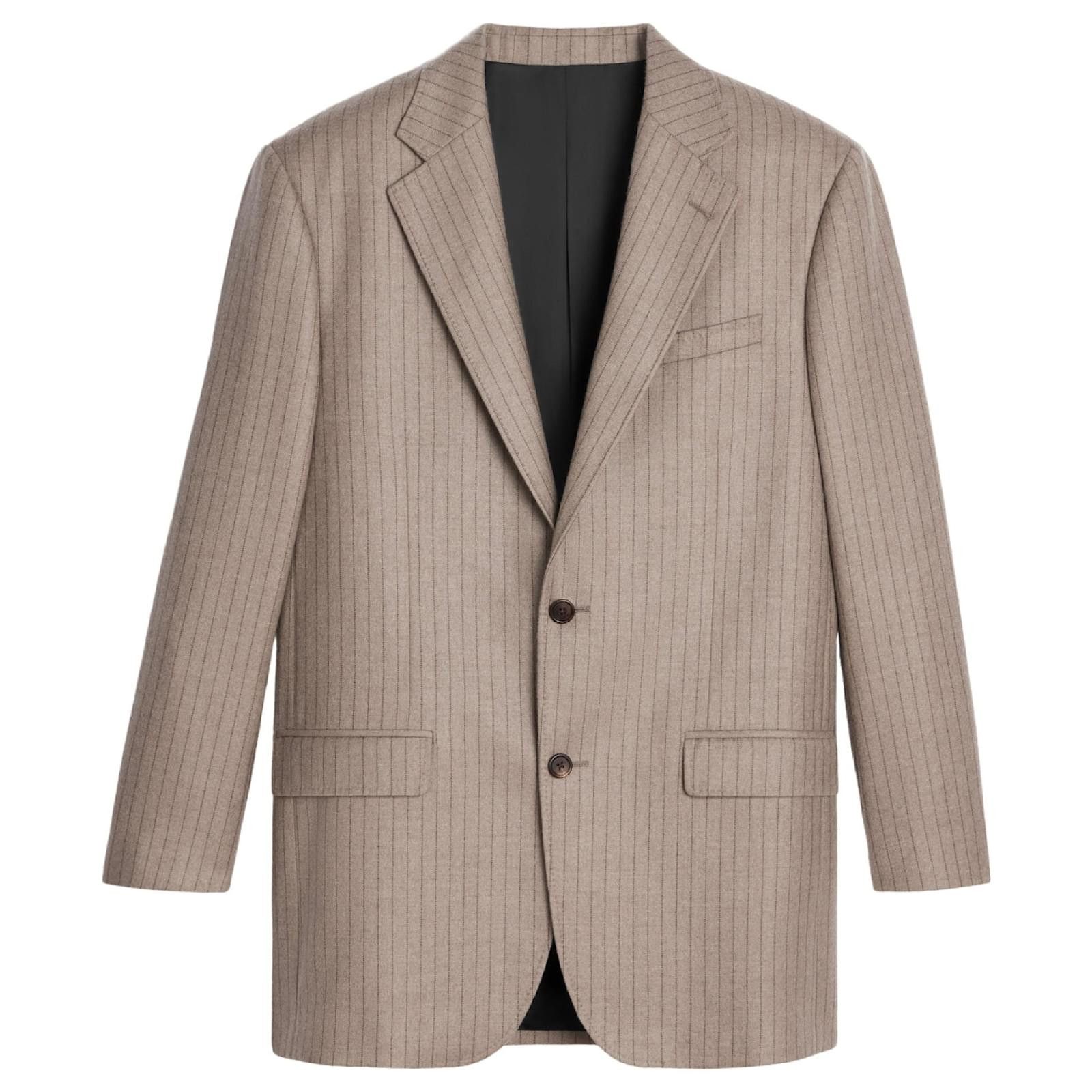 Celine o1bcso1str0824 Garçon Jacket With Elbow Patches in Beige Size XXS / US 00 / IT 34 - 1 Thumbnail