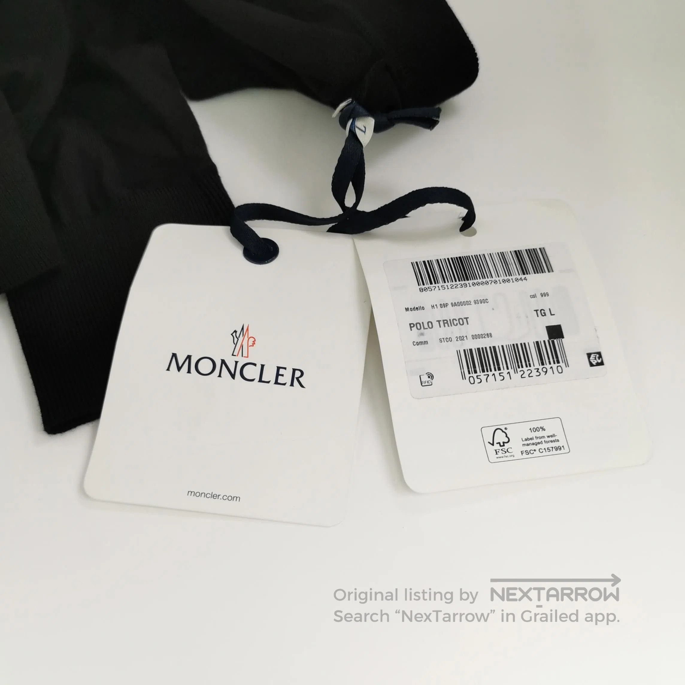 Moncler Moncler L Cotton Solid Collar Long. Size US L / EU 52-54 / 3 - 3 Thumbnail