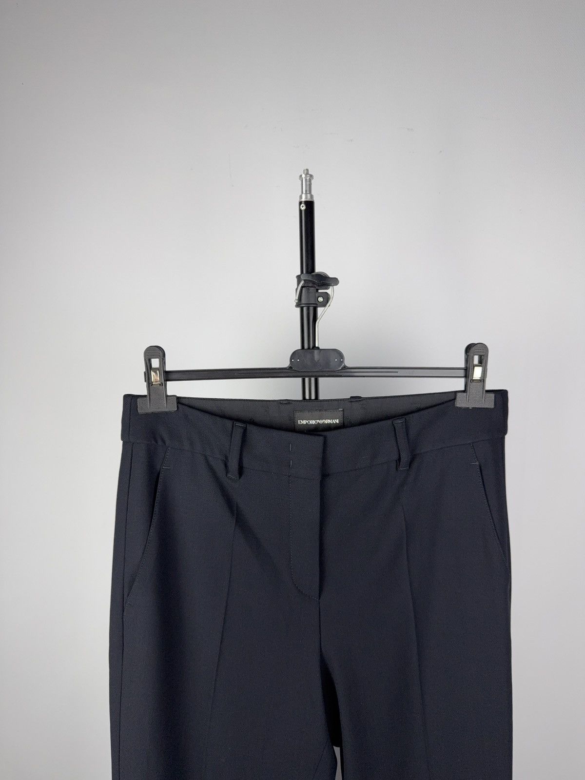 Emporio Armani Designer Luxury Emporio Armani Classic Black Dress Pants Size 28" / US 6 / IT 42 - 2 Thumbnail