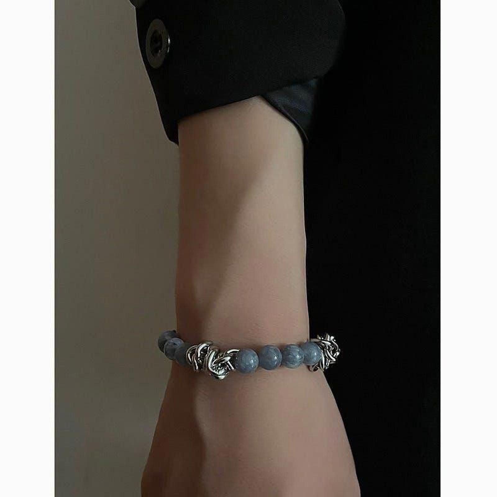 Jewelry Blue Bared Chain Pearl Bracelet Size ONE SIZE - 2 Thumbnail