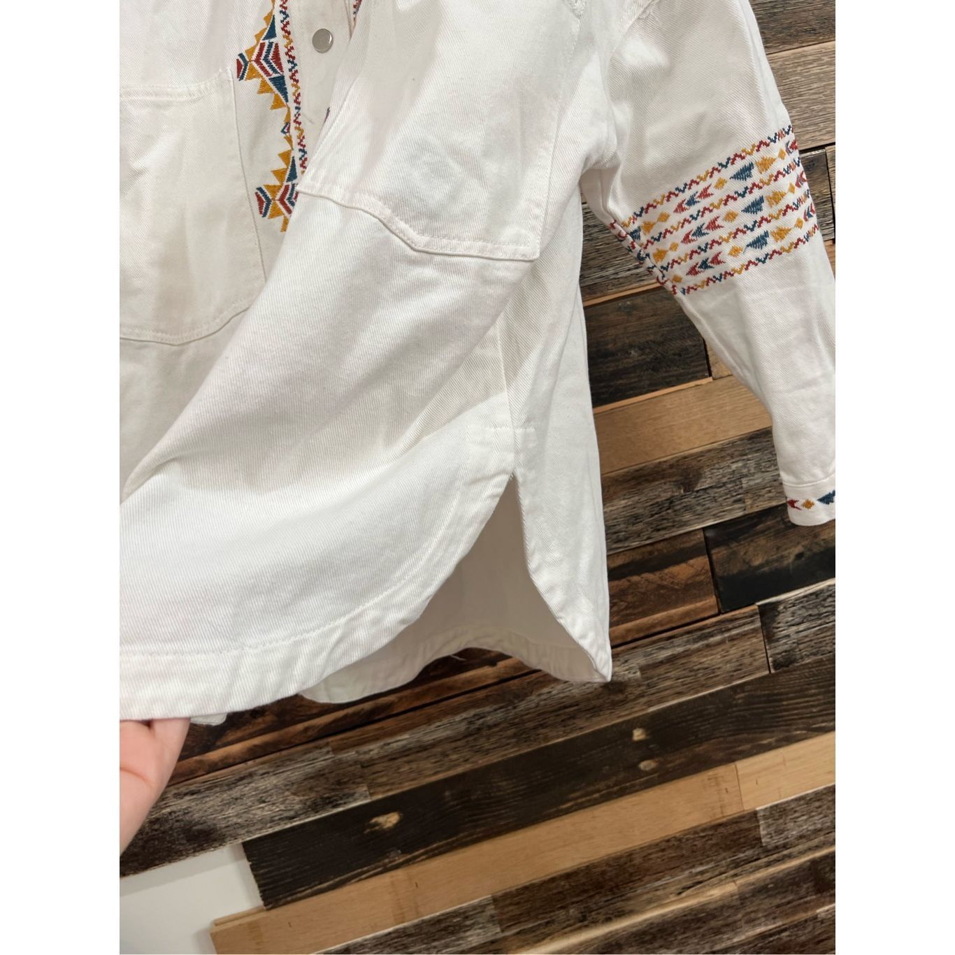 Other PEACE N' LOVE embroidery snap shacket sz S/M Size M / US 6-8 / IT 42-44 - 4 Thumbnail