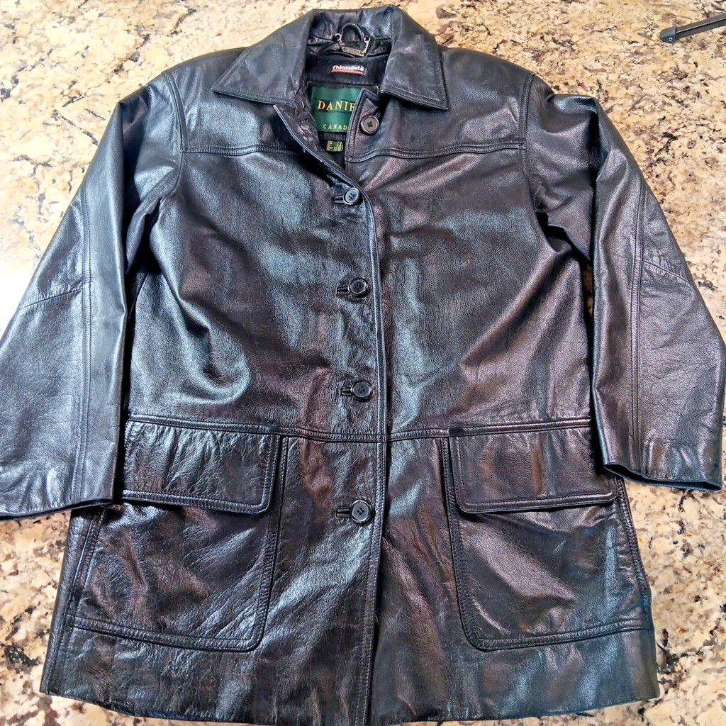 Danier Small 4-6 Danier Leather Y2K Womens Leather Jacket 2001 y2k Size S / US 4 / IT 40 - 1 Thumbnail