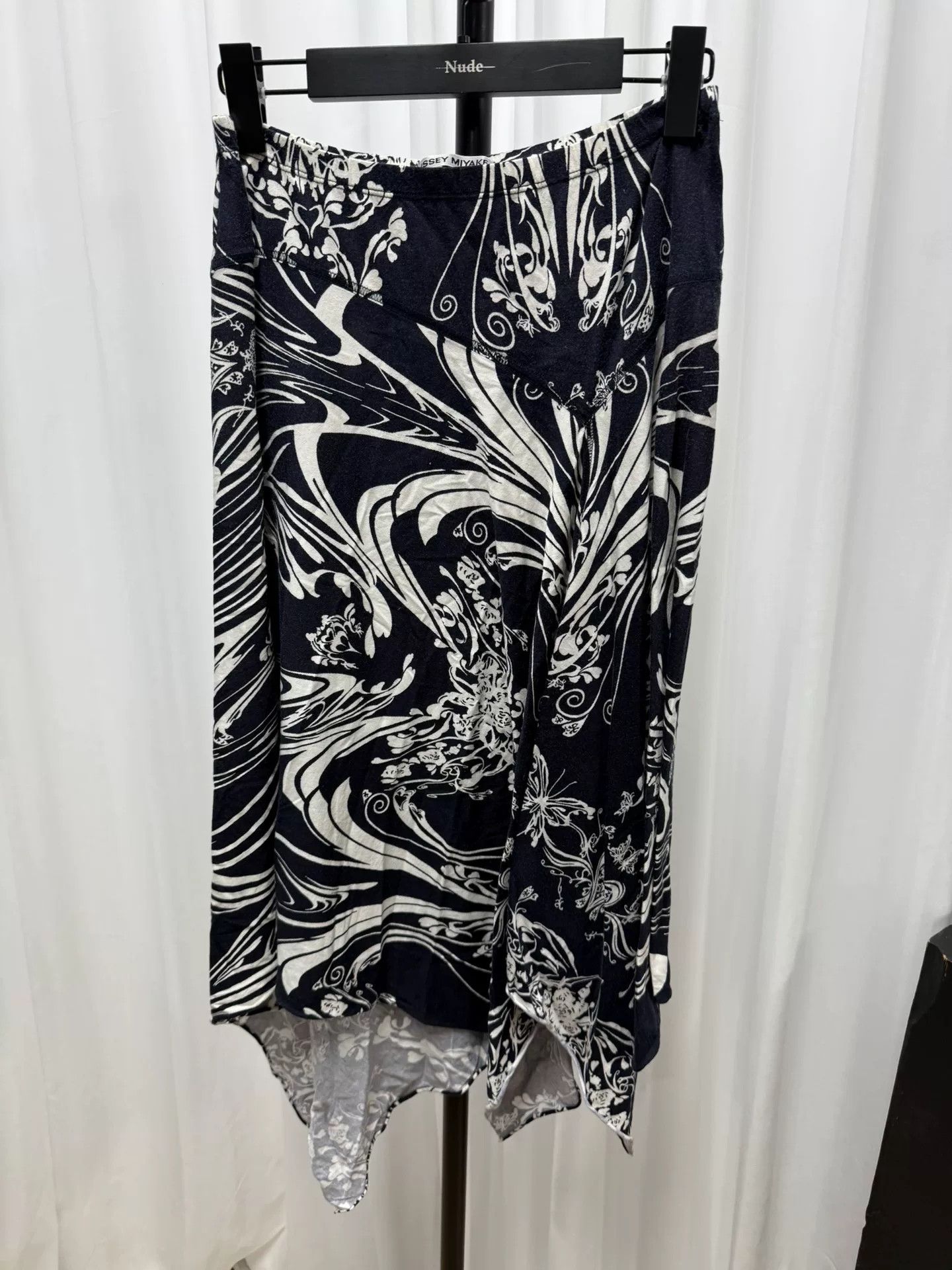 Issey Miyake Issey Miyake 04SS Patterned Cotton Asymmetric Dress Size 25" / US 0 / IT 36 - 1 Thumbnail