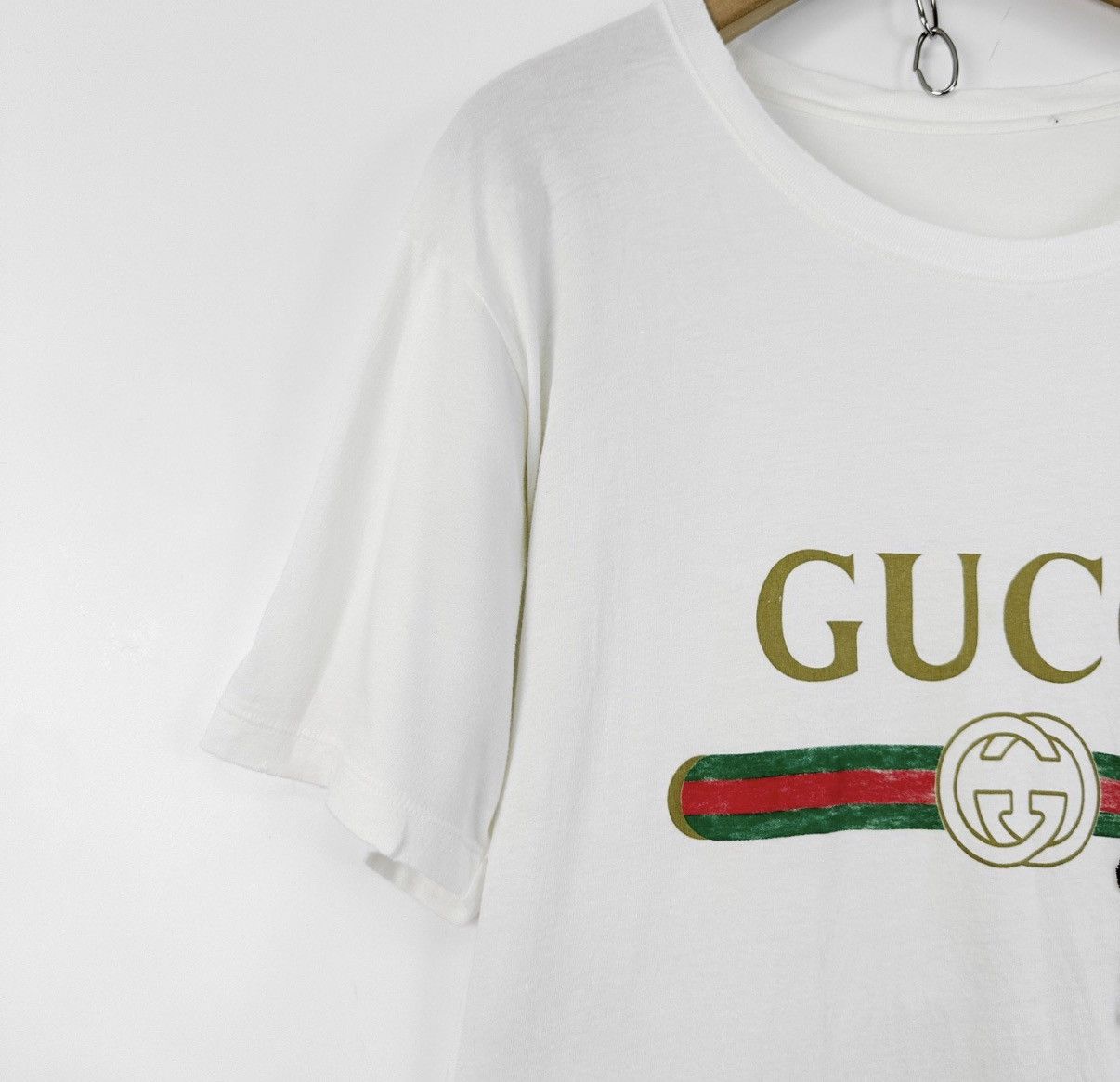 Gucci Gucci Chest Print Logo Rabbit Belt Short Sleeve T-Shirt K12 Size US M / EU 48-50 / 2 - 5 Thumbnail