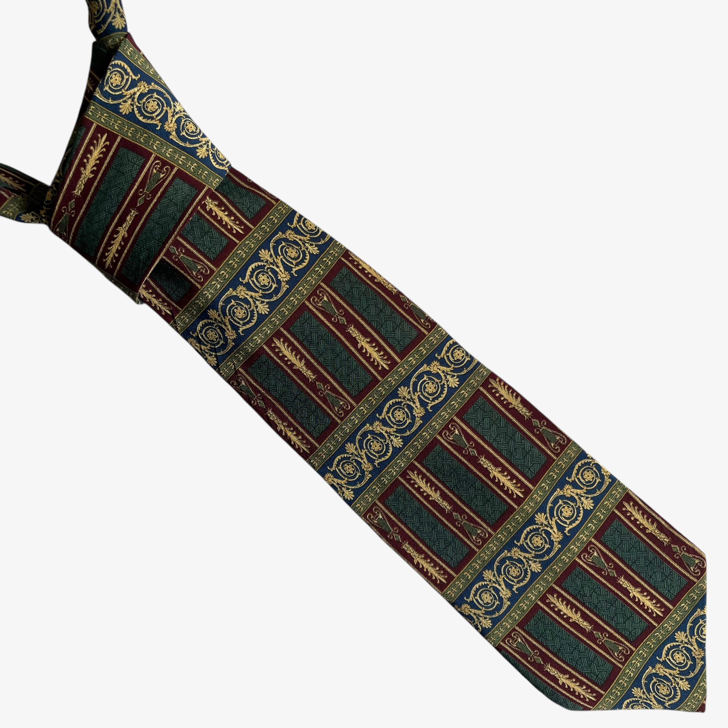 Bill Blass Vintage 90s Bill Blass Abstract Baroque Print Silk Tie Size ONE SIZE - 1 Thumbnail