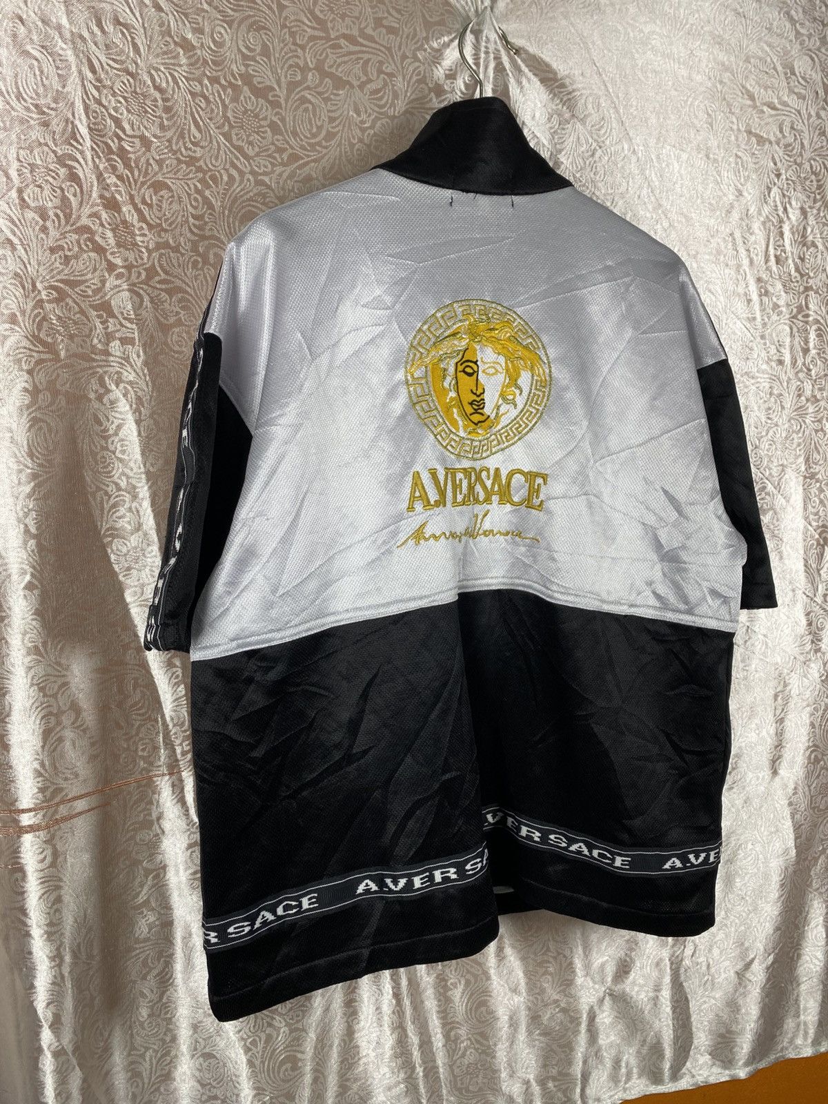 Japanese Brand A.VERSACE Medusa Track Jacket Black White Gold Embroidery Size US M / EU 48-50 / 2 - 13 Thumbnail