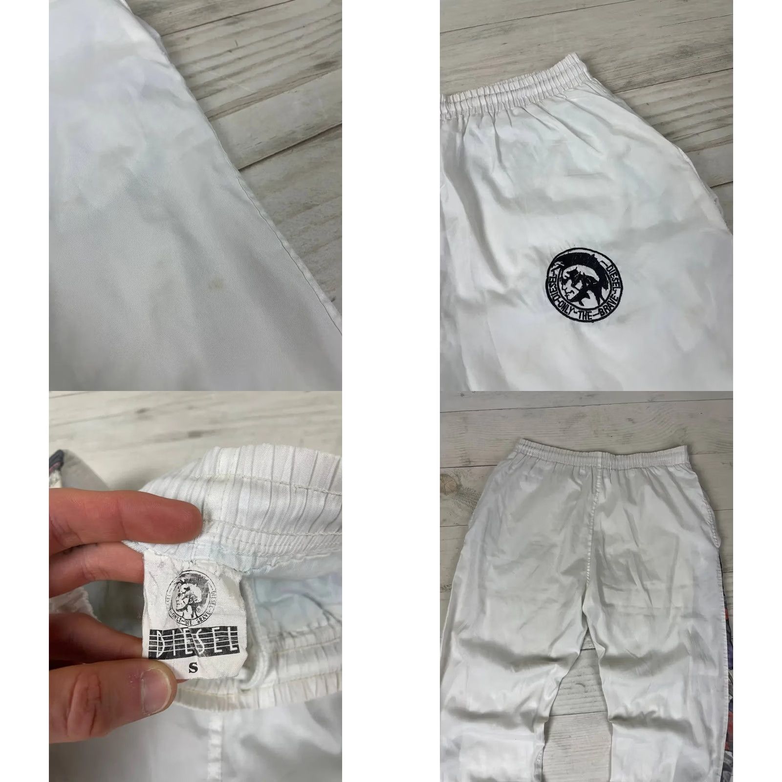 Diesel VINTAGE Diesel Tracksuit Tracksuit Jacket Pants 90s Nylon White Size S Mens Size 36R - 9 Thumbnail