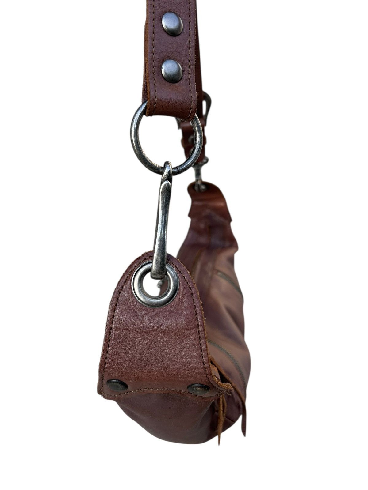 Alfredo Bannister × Leather Alfredo Bannister Patina Leather Multi Pocket Banana Bag Size ONE SIZE - 16 Thumbnail