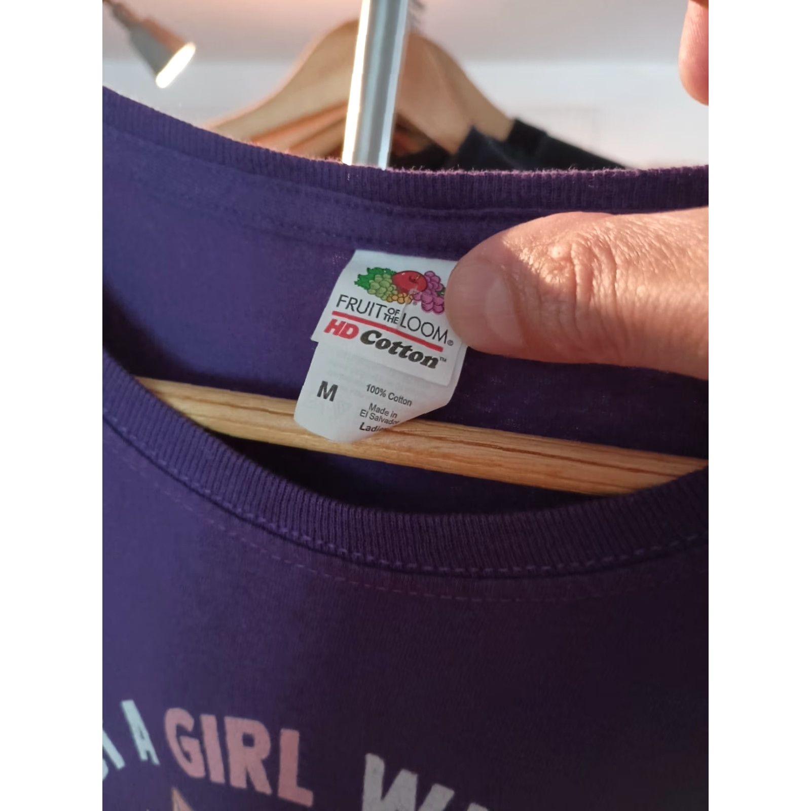 Fruit Of The Loom Just A Girl Who Loves Anime And Ramen T-shirt M Ladies Purple Anime Womens Size M / US 6-8 / IT 42-44 - 2 Thumbnail