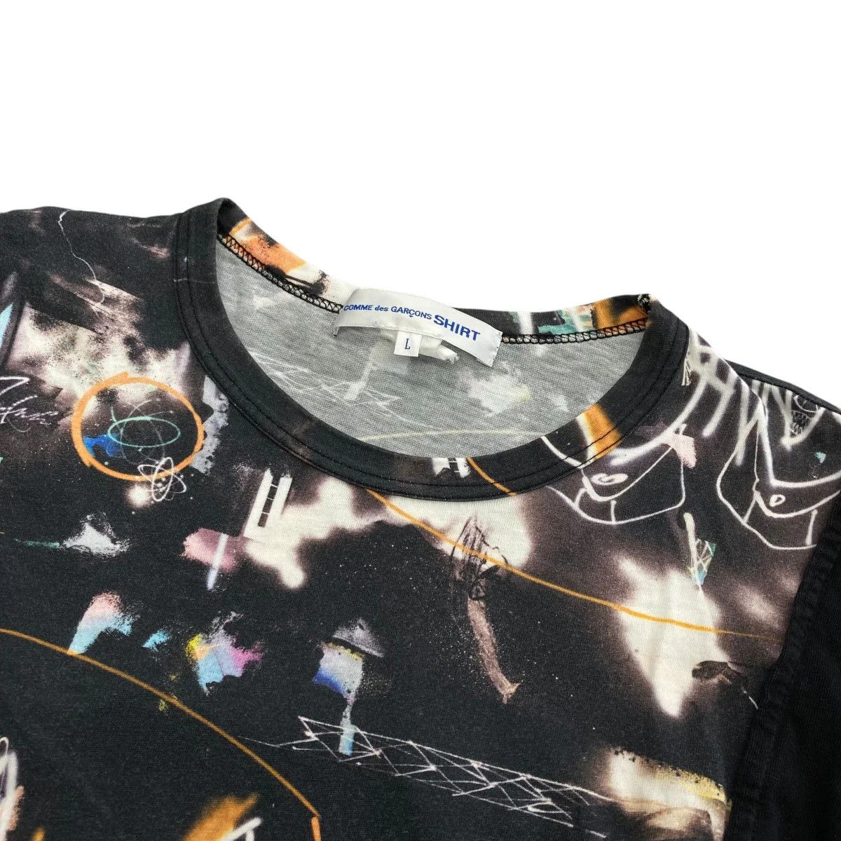 Comme des Garcons × Comme des Garcons SHIRT AW20 Futura 2000 Reconstructed Tee Size L / US 10 / IT 46 - 3 Thumbnail