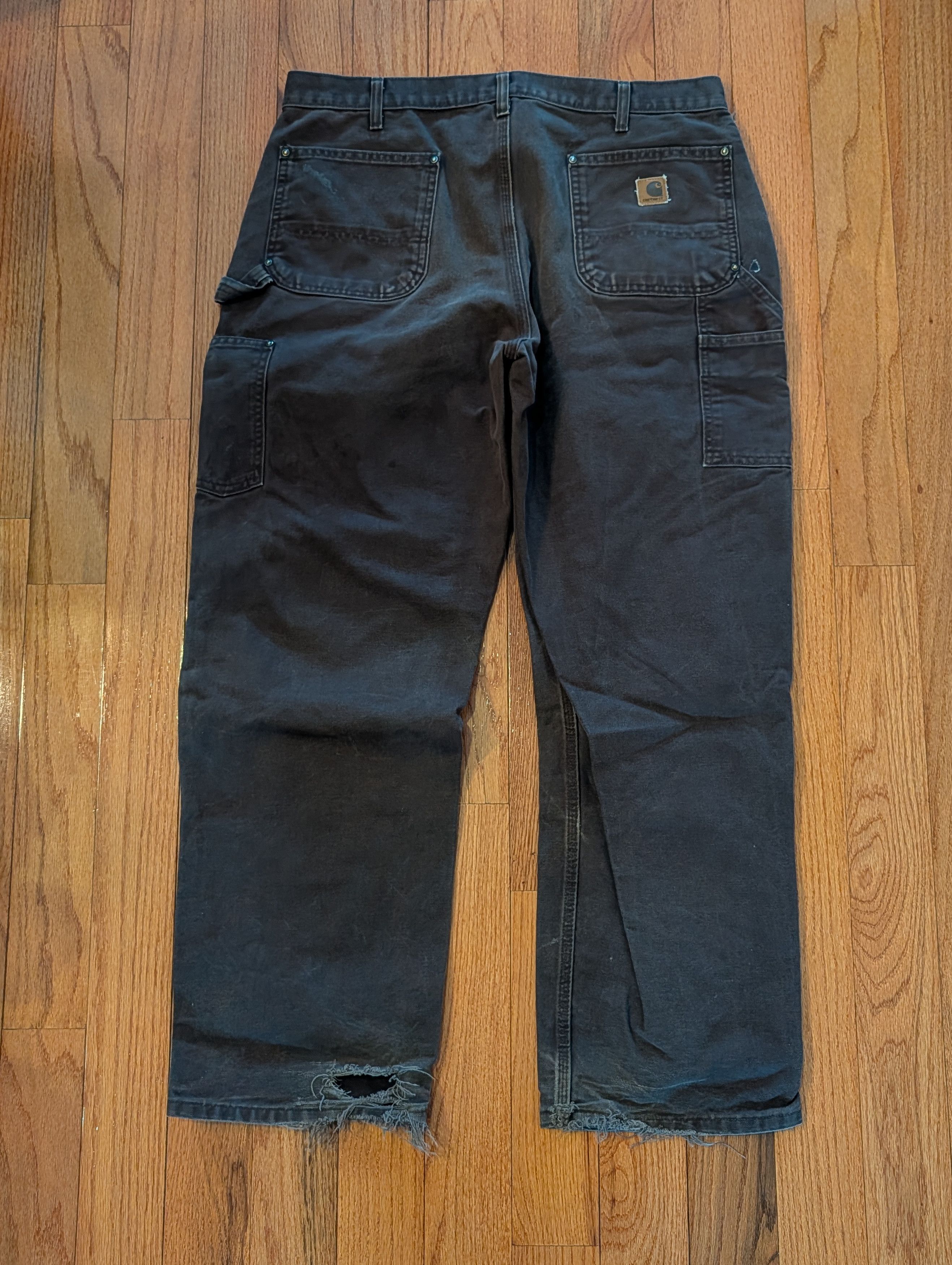 Carhartt Carhartt B136 DKB Double Knee Work Pants Brown 38x32 Size US 38 / EU 54 - 1 Thumbnail