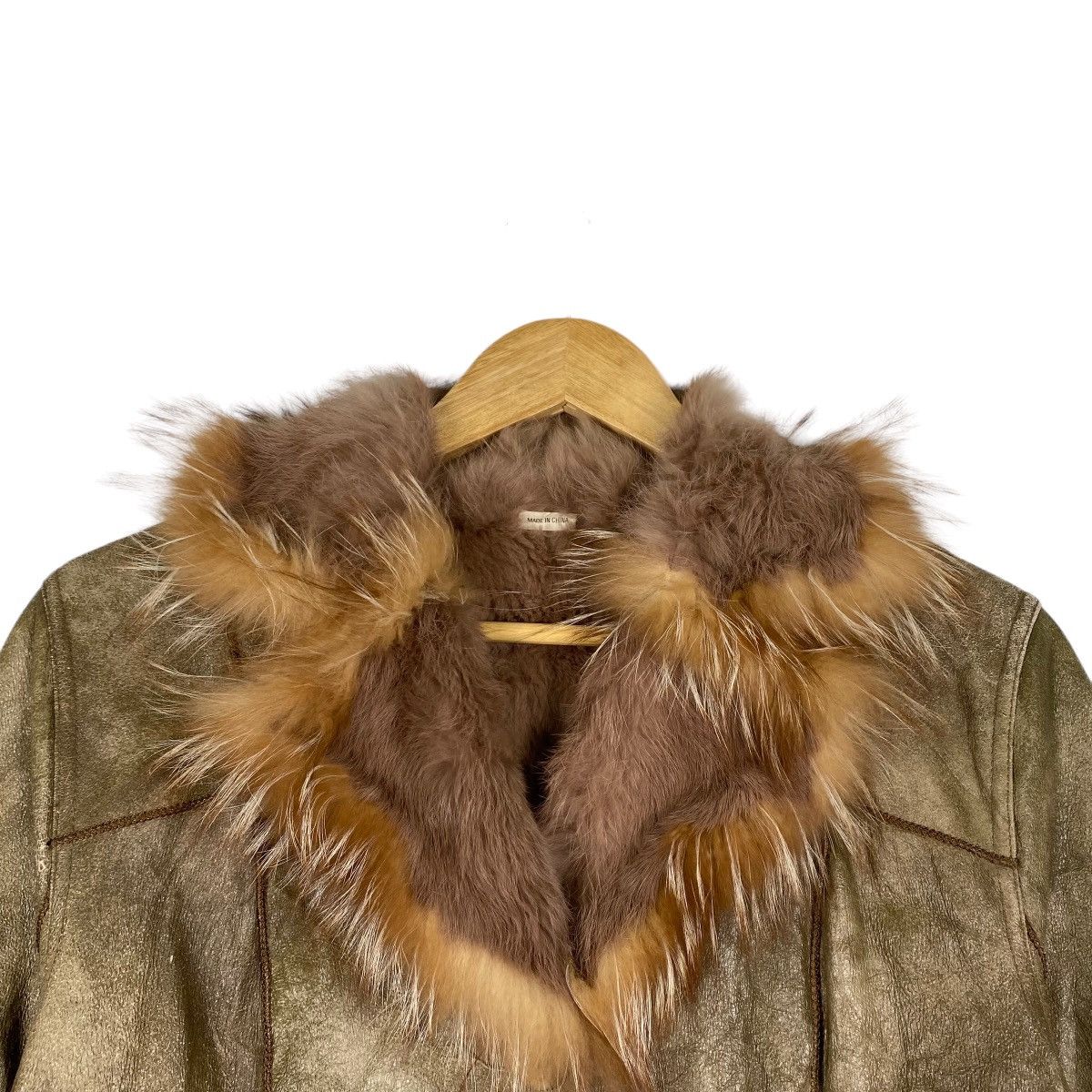 Japanese Brand FUR COLLAR PACHTWORK LONG COAT LEATHER JACKET Size M / US 6-8 / IT 42-44 - 5 Thumbnail