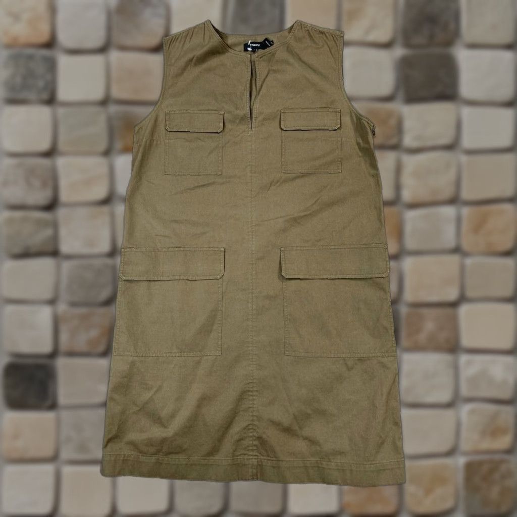 Theory THEORY Dress Womens 6 Brown Cotton Size M / US 6-8 / IT 42-44 - 1 Thumbnail