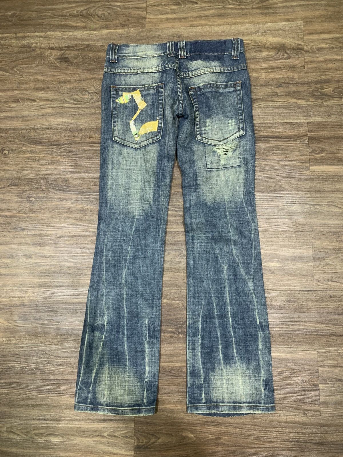 Japanese Brand Japanese SM Flared Distressed Denim Kapital style Long Pants Size US 27 - 9 Thumbnail