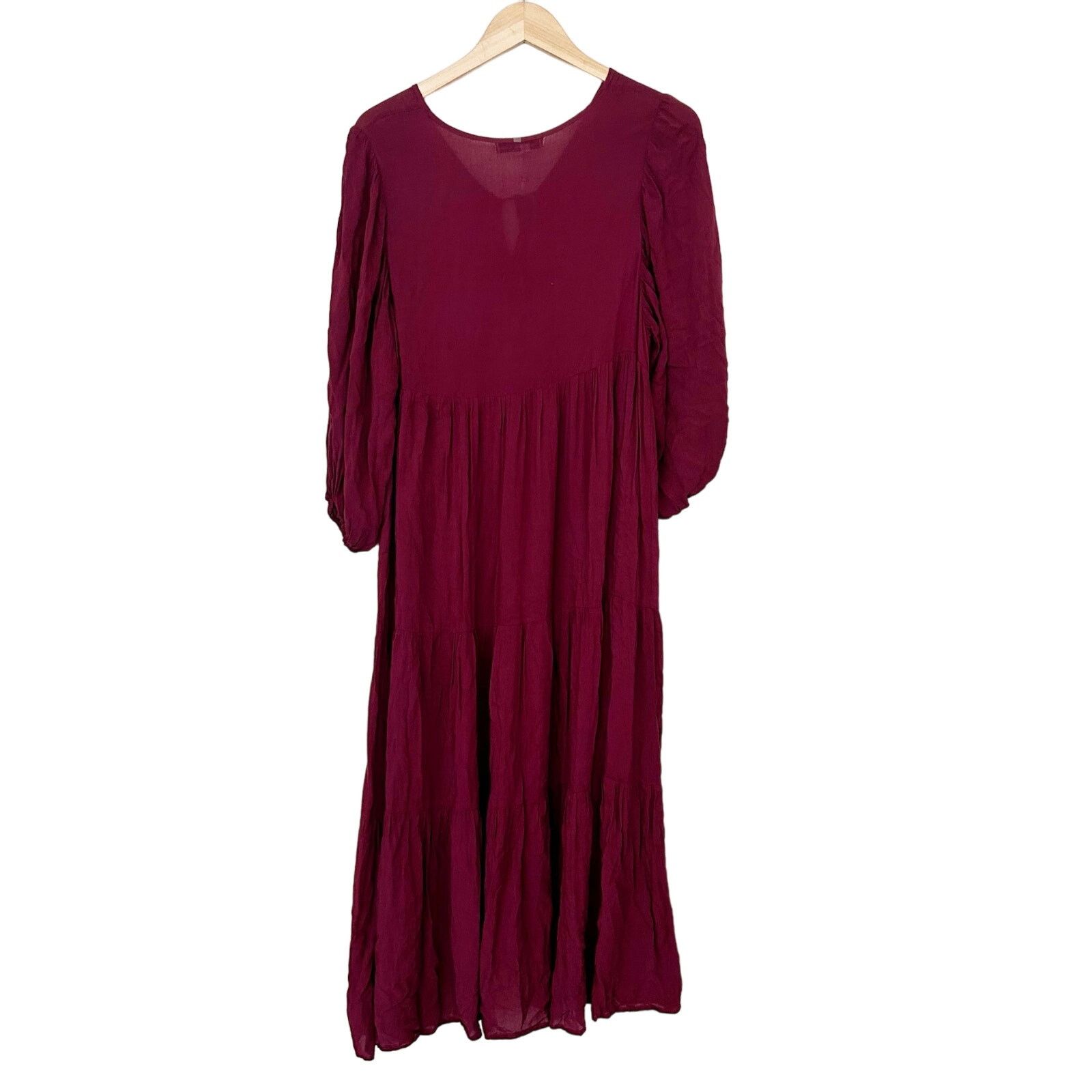 Young Fabulous & Broke Young Fabulous & Broke Red Boho Tiered Midi Dress Sz XS Size XS / US 0-2 / IT 36-38 - 6 Thumbnail