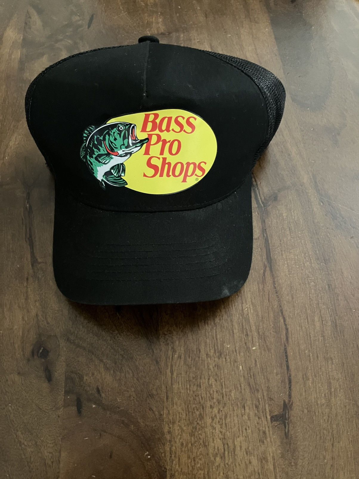 Bass Pro Shops Bass Pro Shops Black Fish Trucker Hat Cap SnapBack Mesh Back Size ONE SIZE - 1 Thumbnail