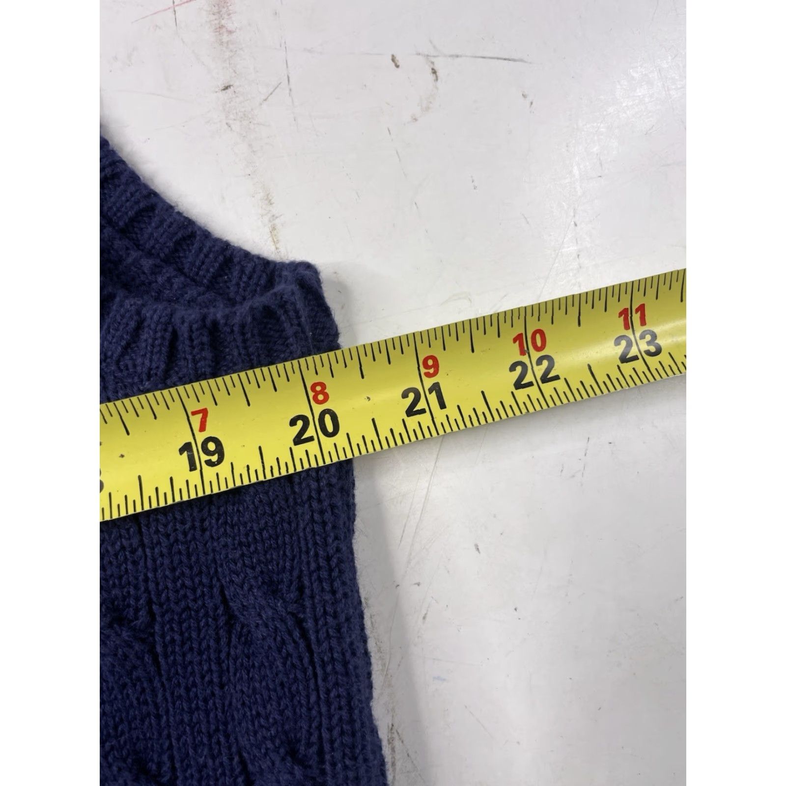 Ralph Lauren VINTAGE Ralph Lauren Polo Mens Vest Sweater Knit Cable-V-Neck L Navy Blue Size US L / EU 52-54 / 3 - 5 Thumbnail