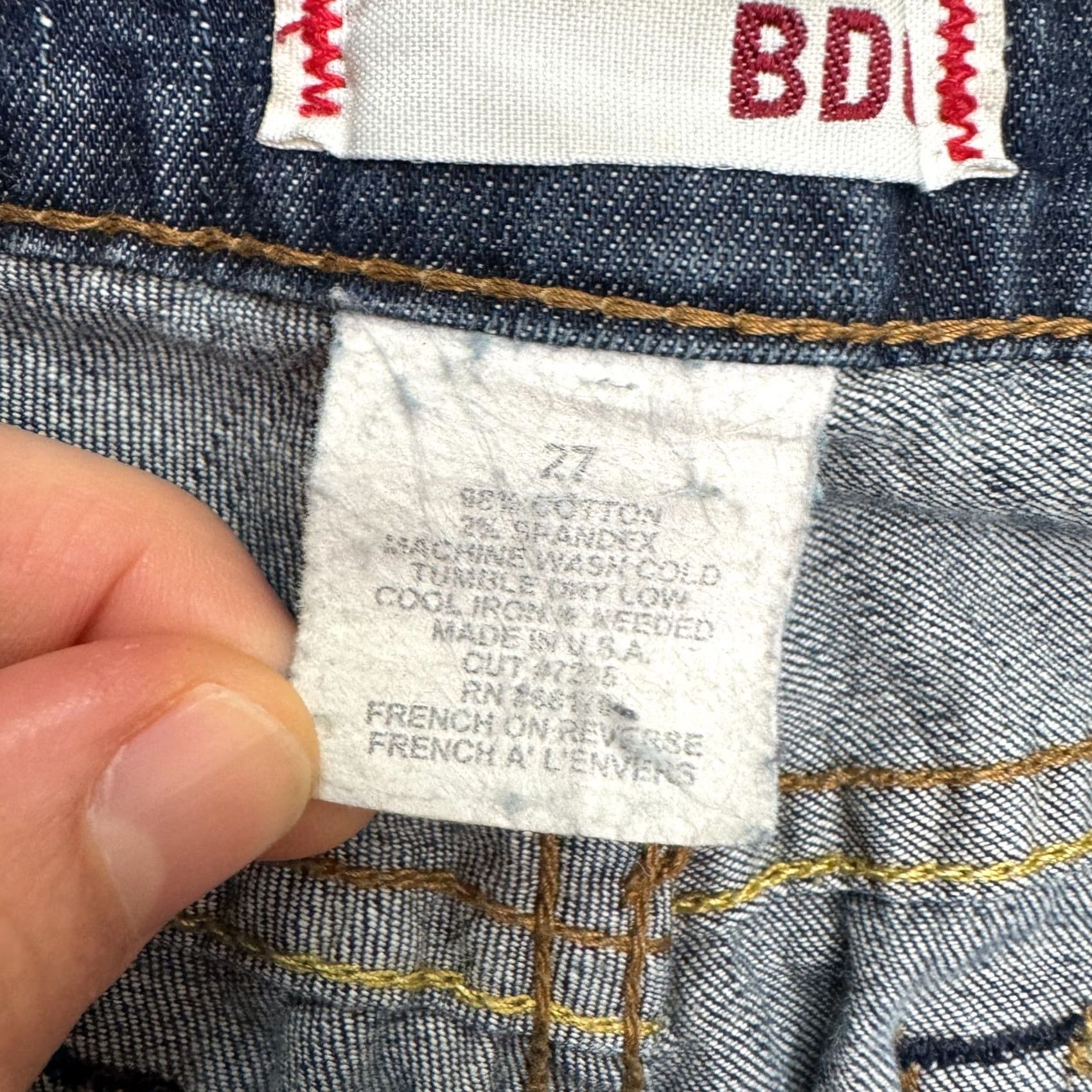 Paige BDG Urban Outfitters Cigarette Skinny Denim Jeans Womens 30 Blue Dark Wash Jeans Size 30 Slim 5-Pocket City Streetwear Womens Size 30" / US 8 / IT 44 - 7 Thumbnail