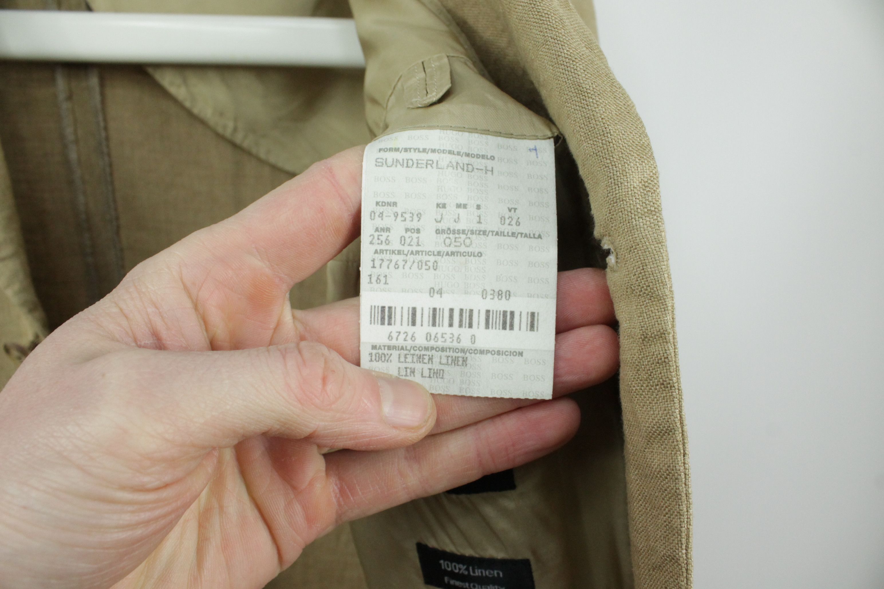 Designer × Hugo Boss × Vintage Vintage Hugo Boss Beige Linen Relaxed Fit Sport Coat Blazer Size US M / EU 48-50 / 2 - 10 Thumbnail
