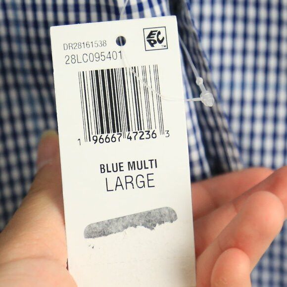 Bloomingdale's The Men's Bloomingdale's Gingham Button Down Stretch Fabric Size US L / EU 52-54 / 3 - 8 Thumbnail