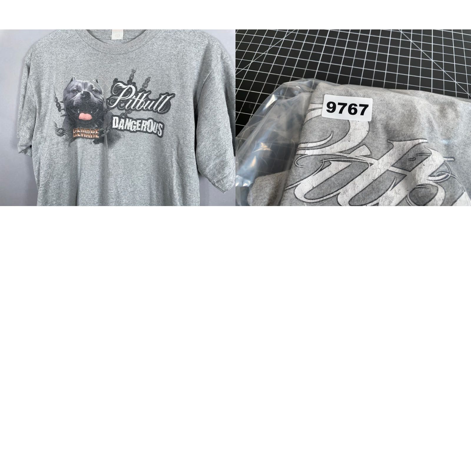 Doublet VINTAGE Intex Men's T-Shirt Adults Medium Heather Gray Dog Print Double-Sided Graphic Cotton Summer Casual Size US M / EU 48-50 / 2 - 8 Thumbnail