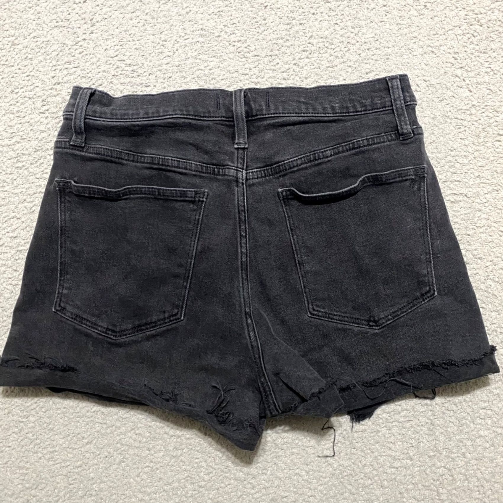 Madewell Madewell Jean Shorts Womens 28 High Rise Denim Faded Black Cut-off Inseam 2" Size 28" / US 6 / IT 42 - 2 Thumbnail