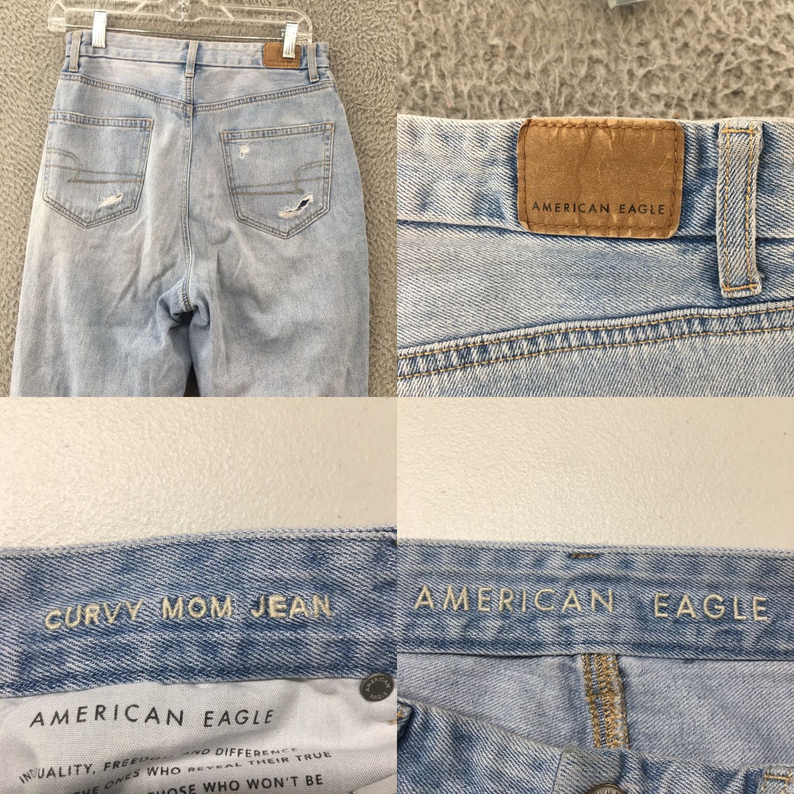 American Eagle Outfitters American Eagle Outfitters Jeans Womens 6 Regular 28x27 Blue High Waist Mom Jeans Size 28" / US 6 / IT 42 - 9 Thumbnail