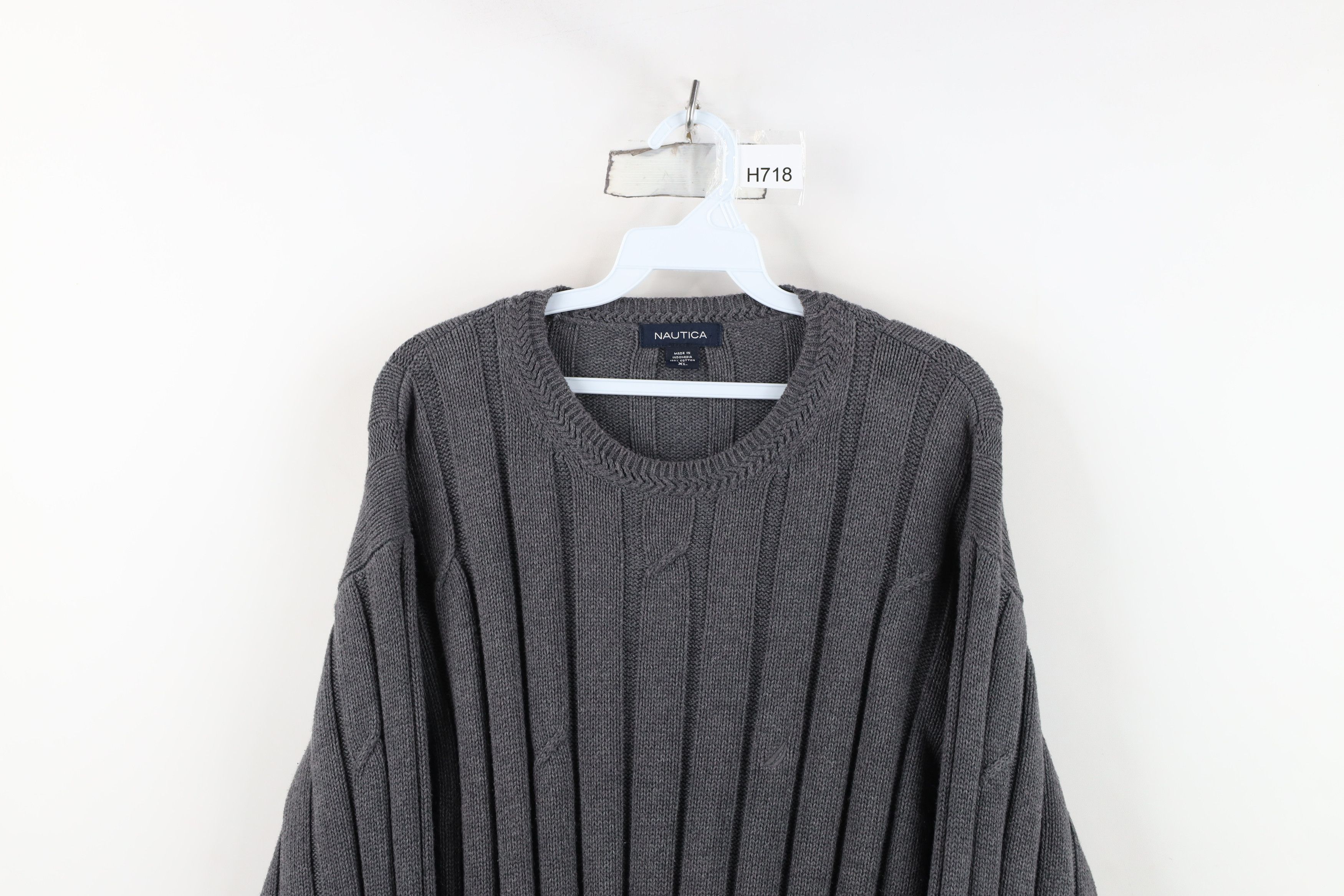 Nautica Vintage Nautica Heavyweight Ribbed Knit Crewneck Sweater Size US XL / EU 56 / 4 - 2 Thumbnail