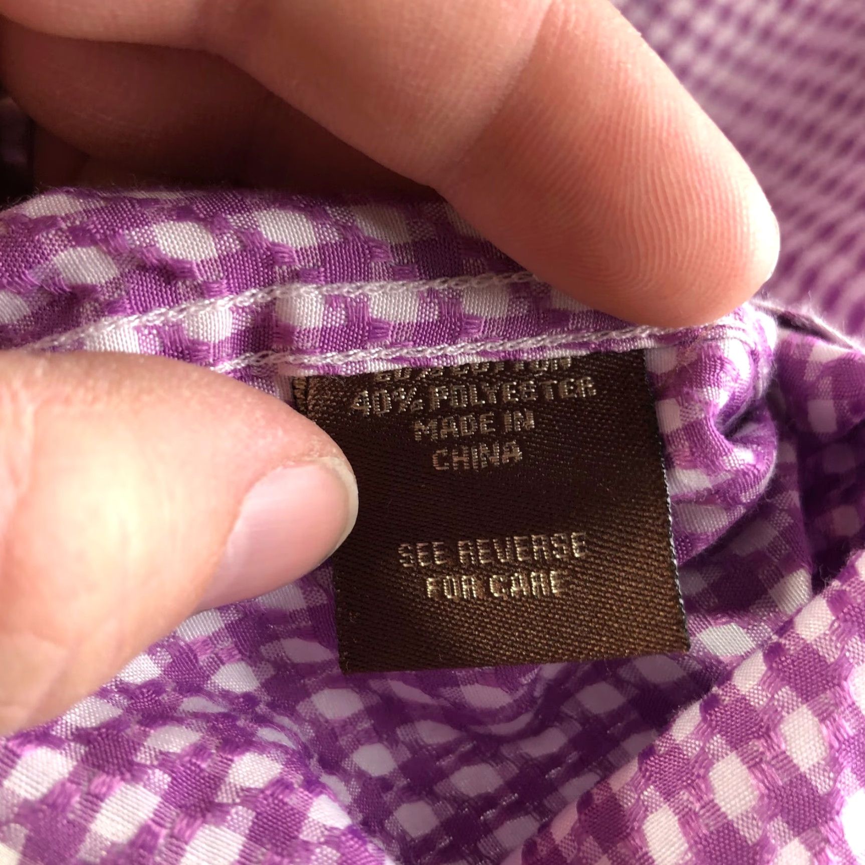Vintage St Patrick Shirt Mens 17.5 36/37 Purple Plaid Long Sleeve Button-Up Shirt Size US XXL / EU 58 / 5 - 7 Thumbnail