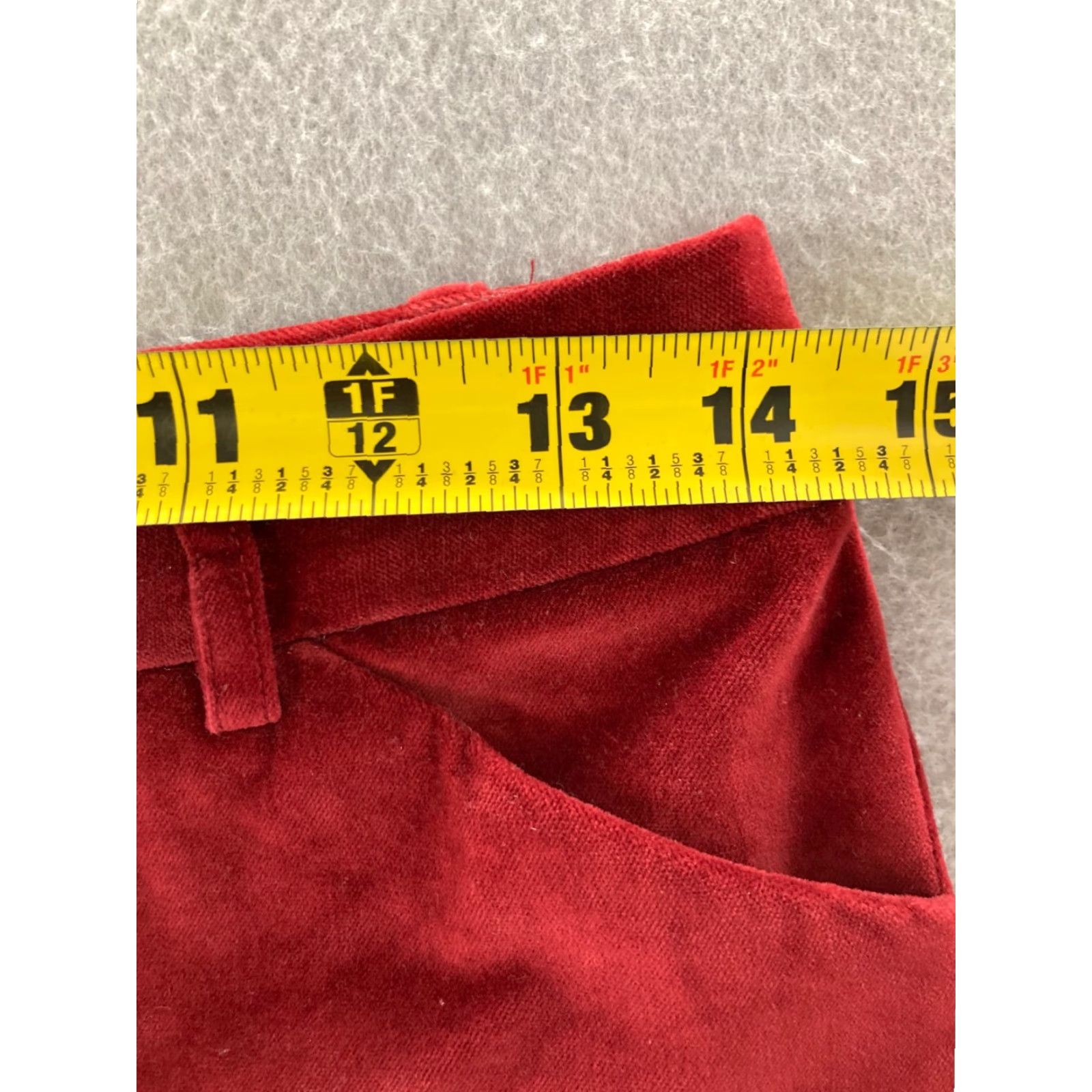 Vintage VINTAGE Body By Victoria Womens Dress Pants 0 Red Flared Cotton Blend Bohemian Size 25" / US 0 / IT 36 - 3 Thumbnail