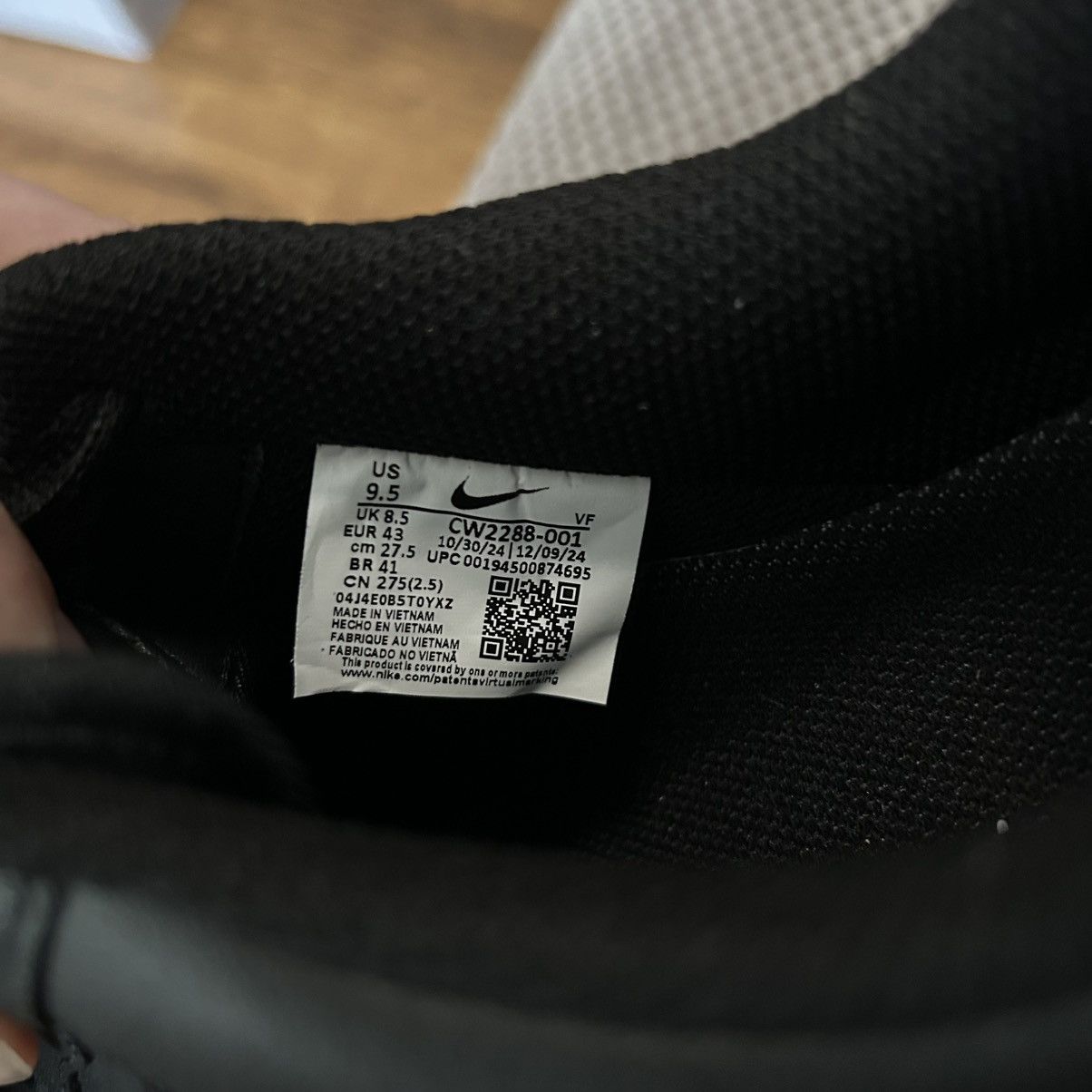 Nike Black Nike Air Force 1 Size US 9.5 / EU 42-43 - 13 Thumbnail