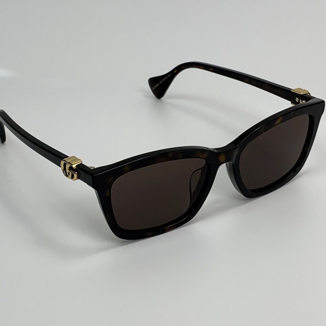 Gucci Gucci Sunglasses GG1596SK 003 Dark Havana/Dark Brown Unisex Size ONE SIZE - 5 Thumbnail
