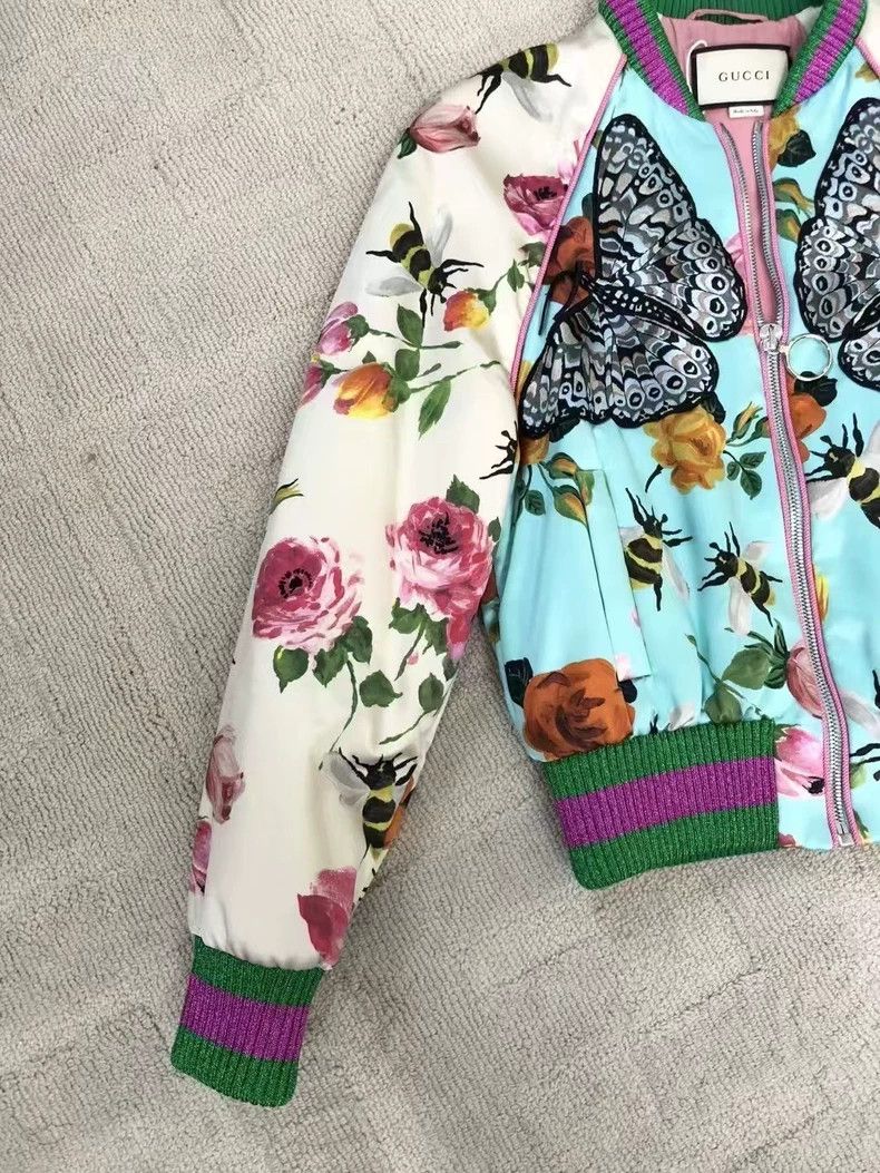 Gucci Gucci Stand-up collar heavy industry printed butterfly bee Size M / US 6-8 / IT 42-44 - 5 Thumbnail
