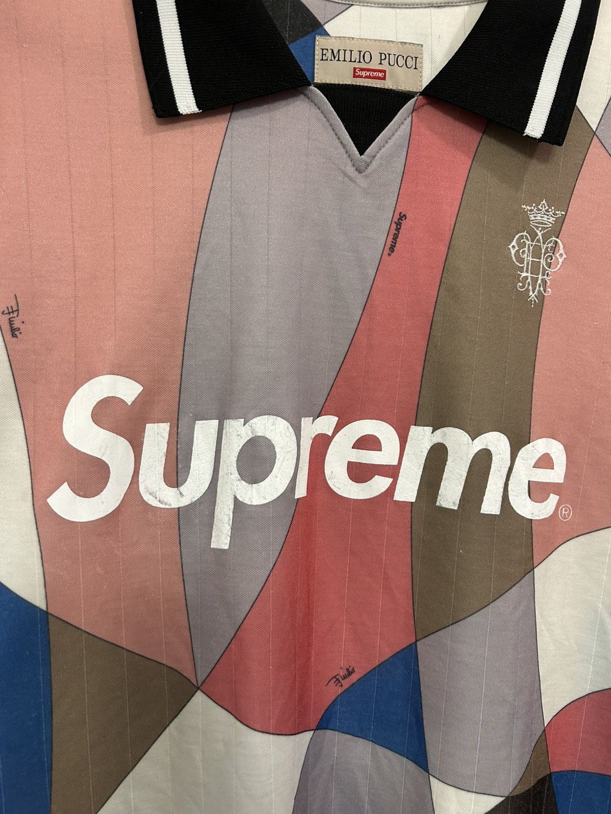 Ss21 Supreme x Emilio pucci soccer jersey pink