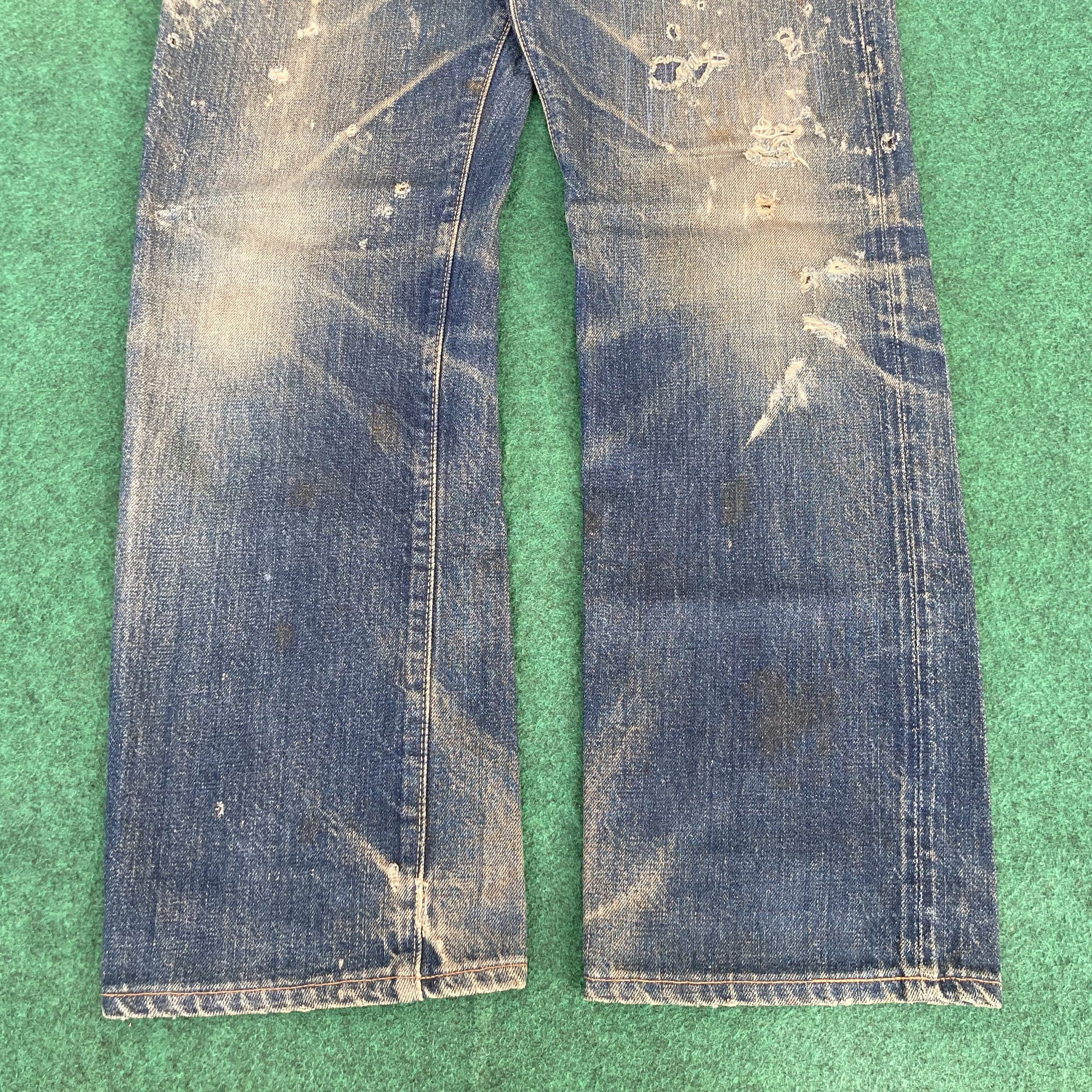 Johnbull Vtg Sewing Chop John Bull Osaka Denim Japan Selvedge Jeans Size US 27 - 14 Thumbnail
