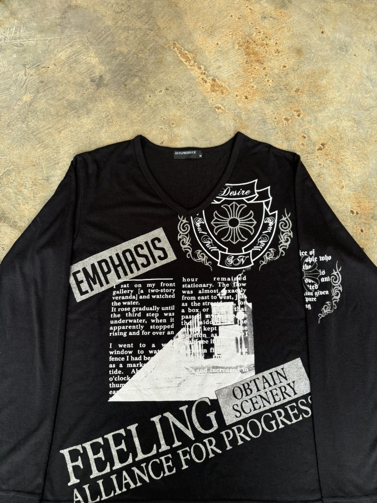 If Six Was Nine × Japanese Brand × Le Grande Bleu (L.G.B.) Y2k Poem Anti-Produce Ifsixwasnine Lgb Style Longsleeve Size US M / EU 48-50 / 2 - 2 Thumbnail