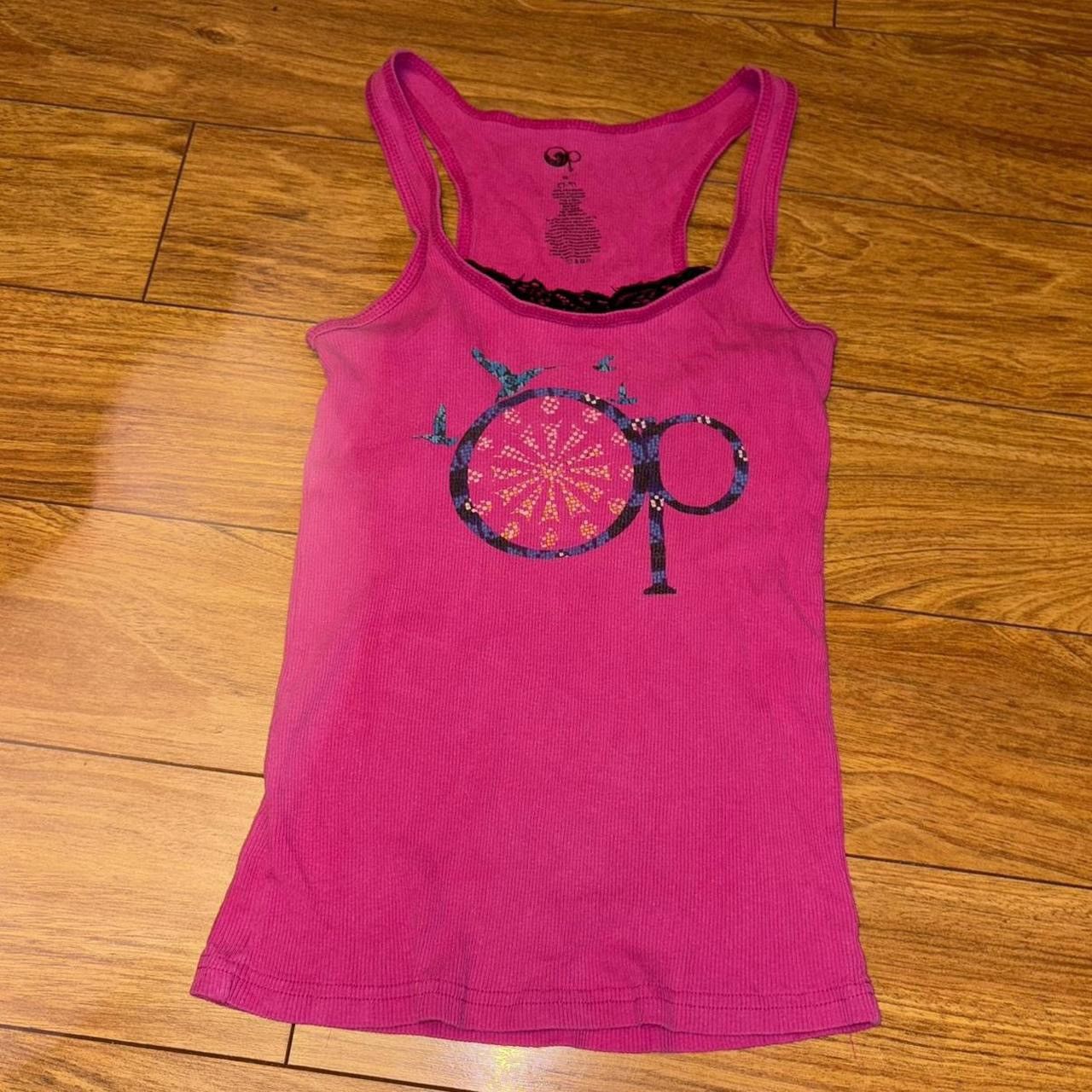 Other Pink Y2K tank top with black lace detailing Size M / US 6-8 / IT 42-44 - 1 Thumbnail
