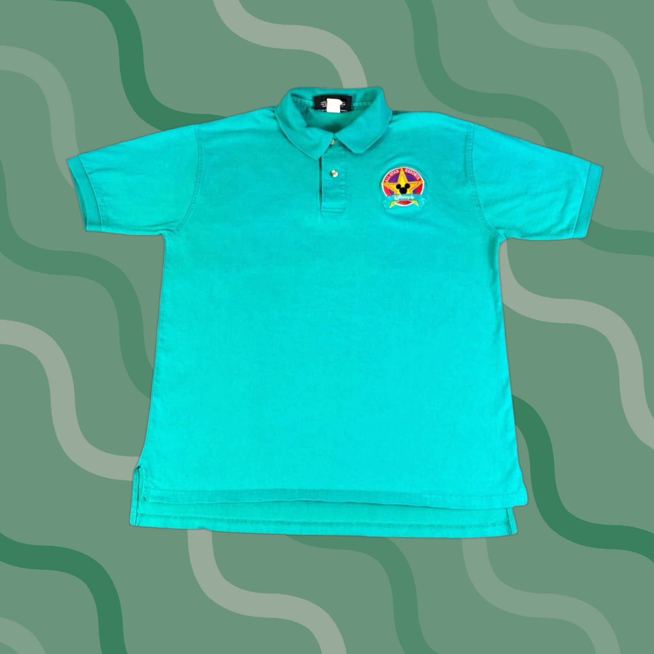 Disney VINTAGE Disney All Star Resorts Polo Shirt Mens M Teal Mickey Mouse Embroidered Polo Shirt Mens Teal Mickey Mouse Embroidered Size US M / EU 48-50 / 2 - 1 Thumbnail