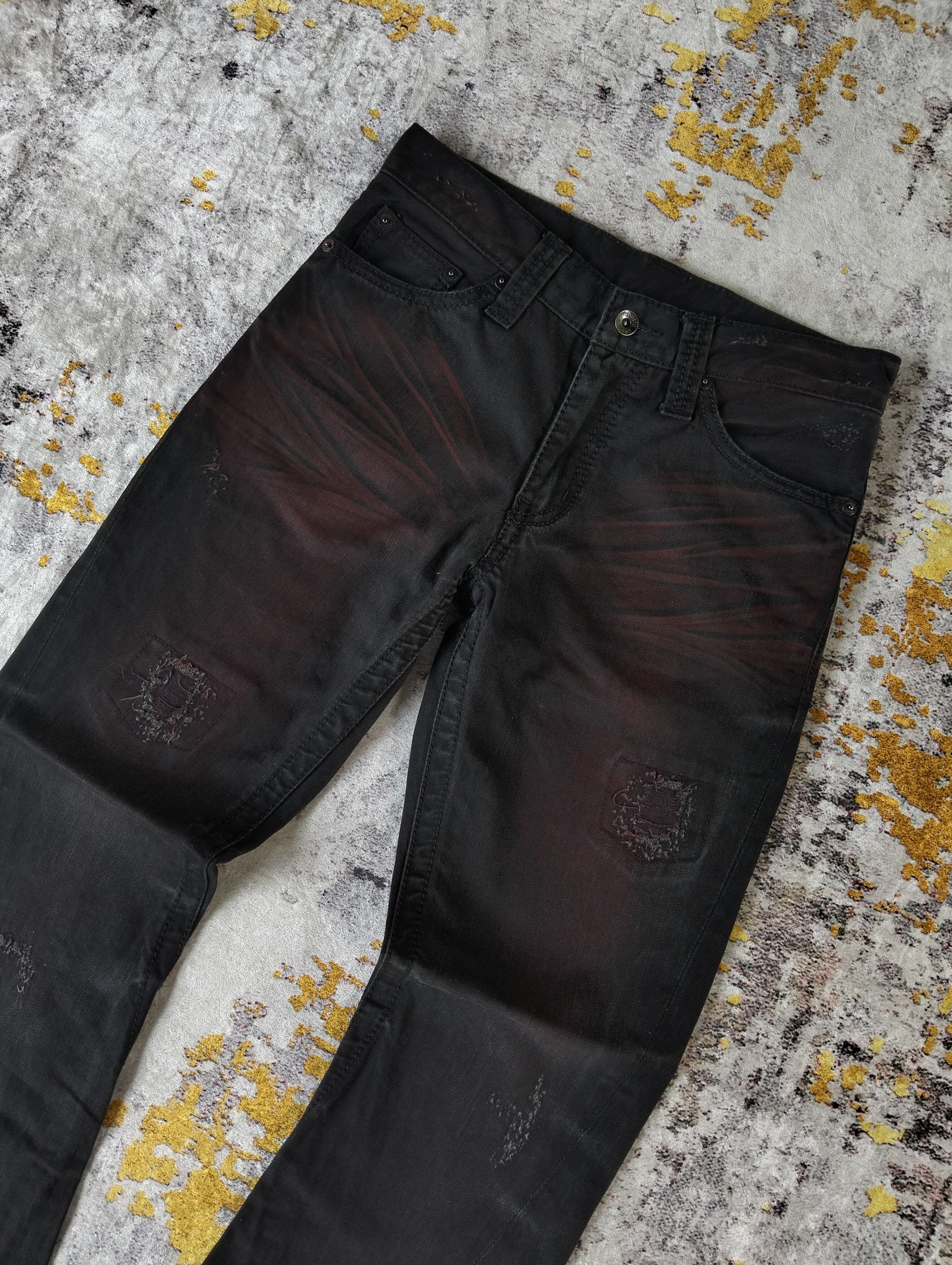semanticdesign Semantic Design Japan Flared Bootcut Waxed Spiral Jeans Size US 28 / EU 44 - 2 Thumbnail